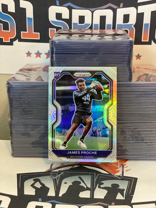 2020 Panini Prizm (Silver Prizm) James Proche Rookie #382