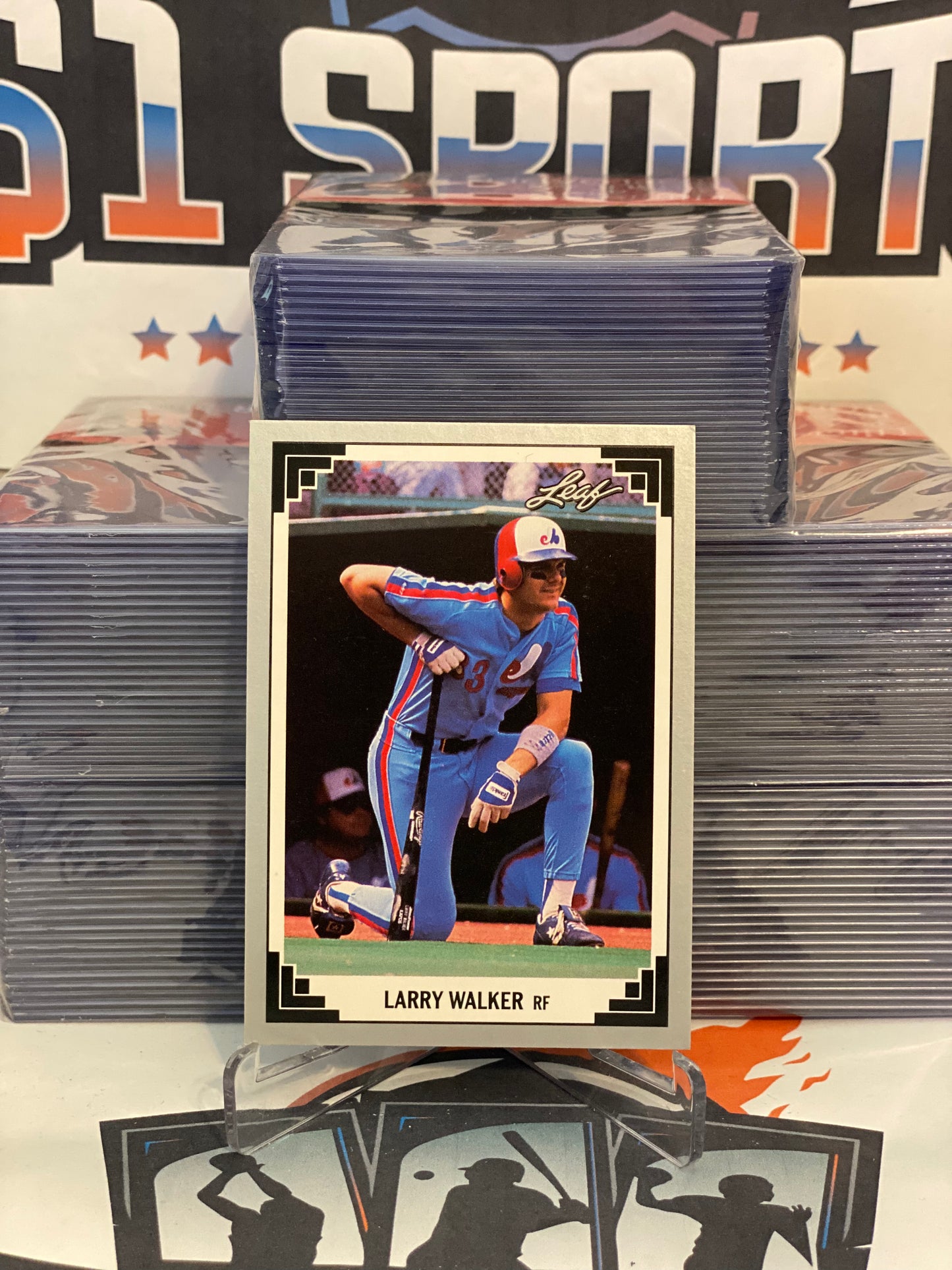1991 Leaf (2nd Year) Larry Walker #241
