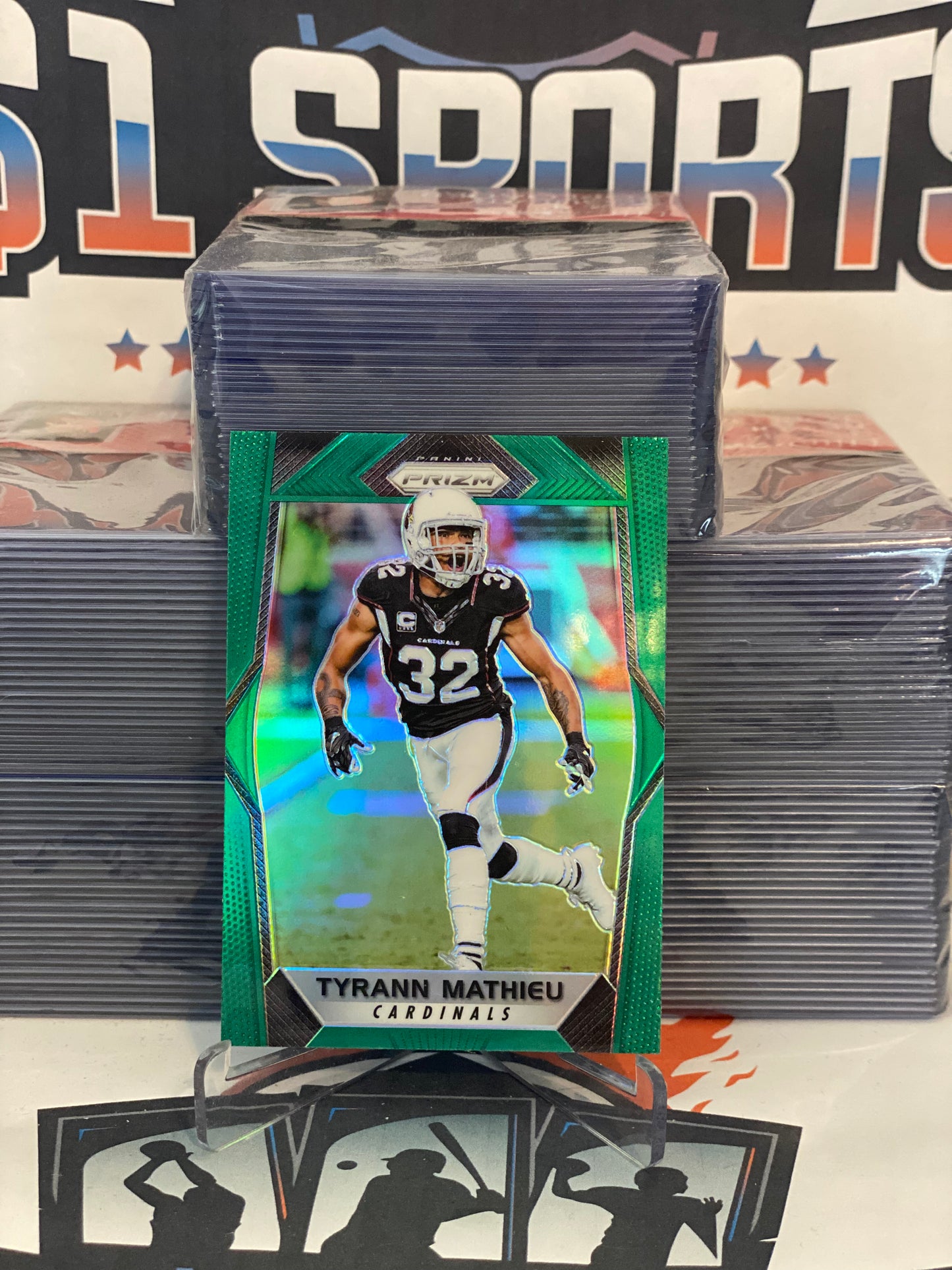2017 Panini Prizm (Green Prizm) Tyrann Mathieu #43
