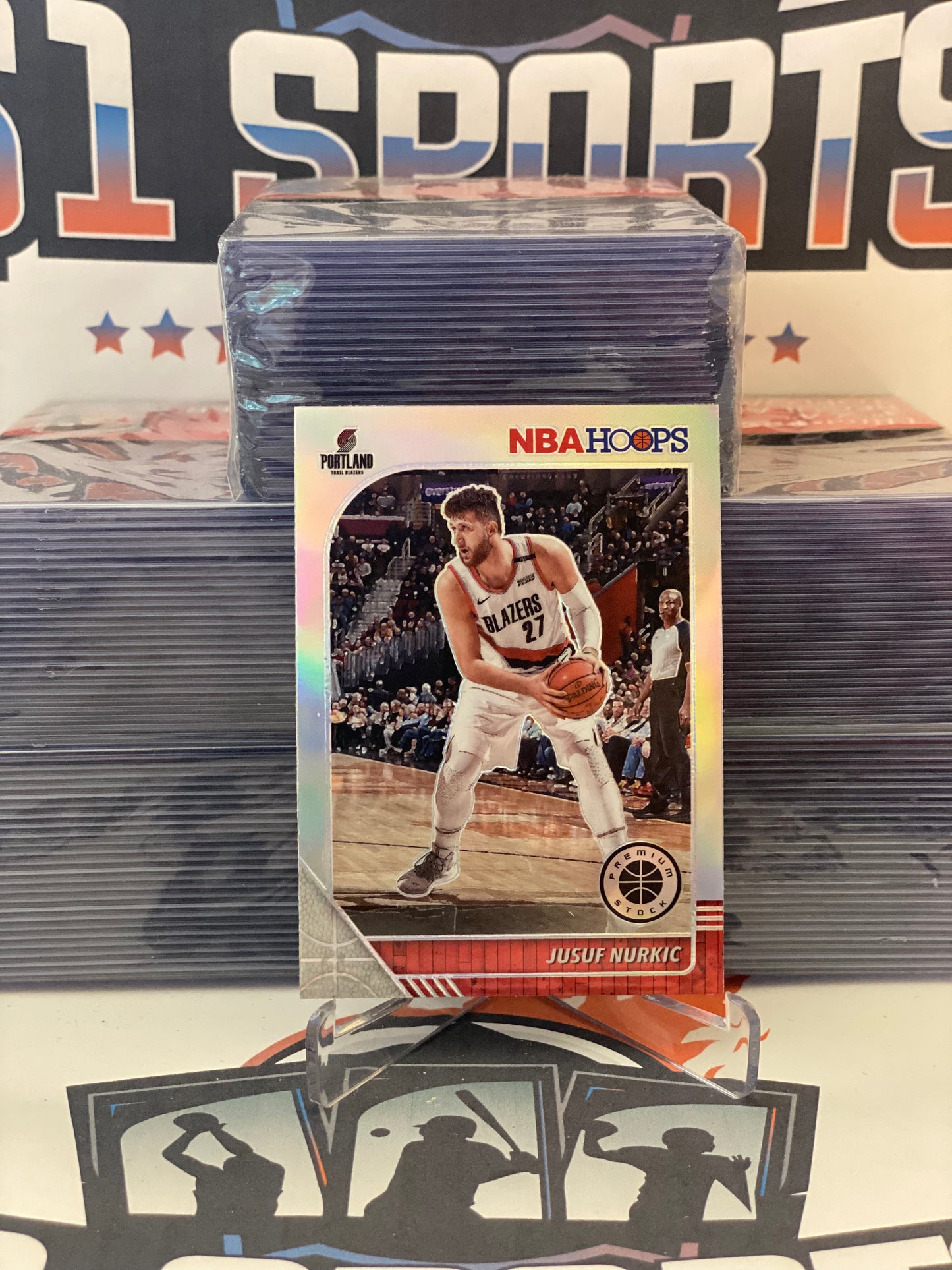 2019 Hoops Premium Stock (Silver Prizm) Jusuf Nurkic #162
