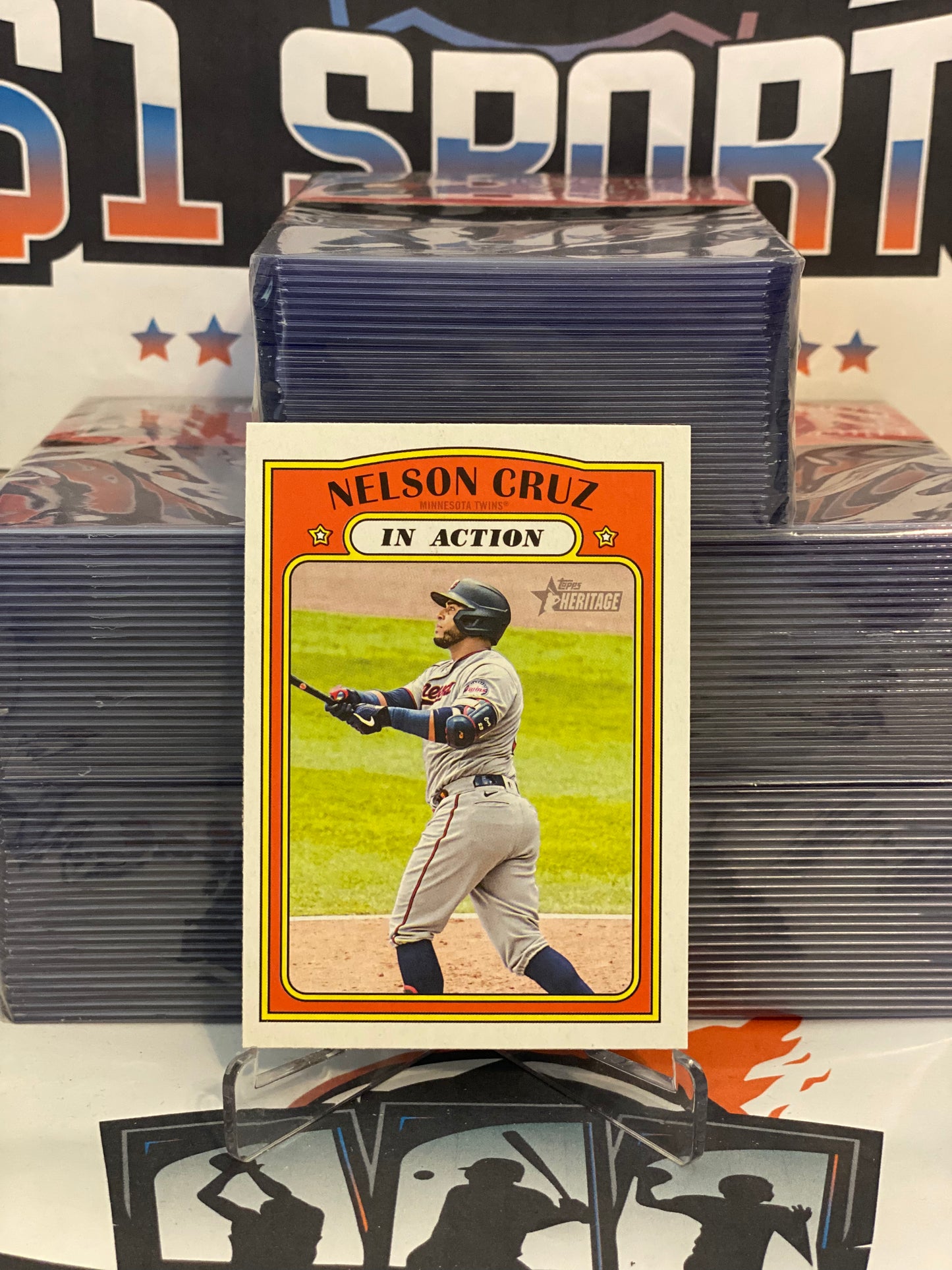 2021 Topps Heritage (In Action) Nelson Cruz #308