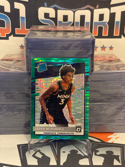 2020 Donruss Optic (Fanatics Green Prizm, Rated Rookie) Jaden McDaniels #178