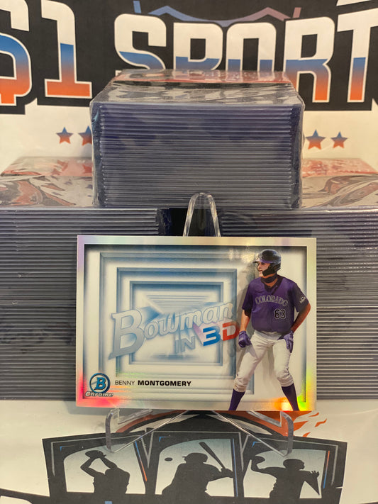 2022 Bowman Chrome (Bowman in 3D) Benny Montgomery #B3D-19