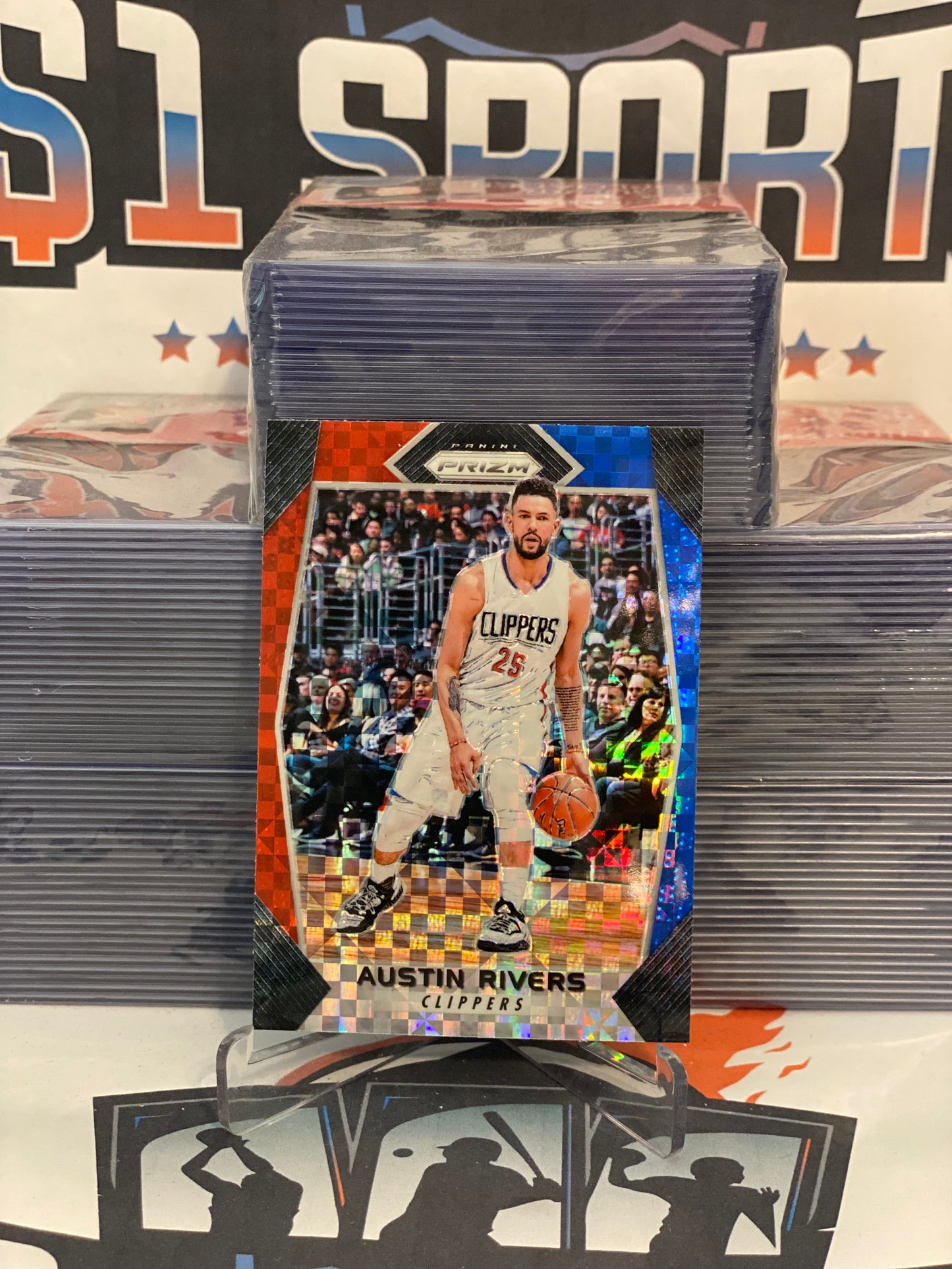 2017 Panini Prizm (Red White Blue Prizm) Austin Rivers #219
