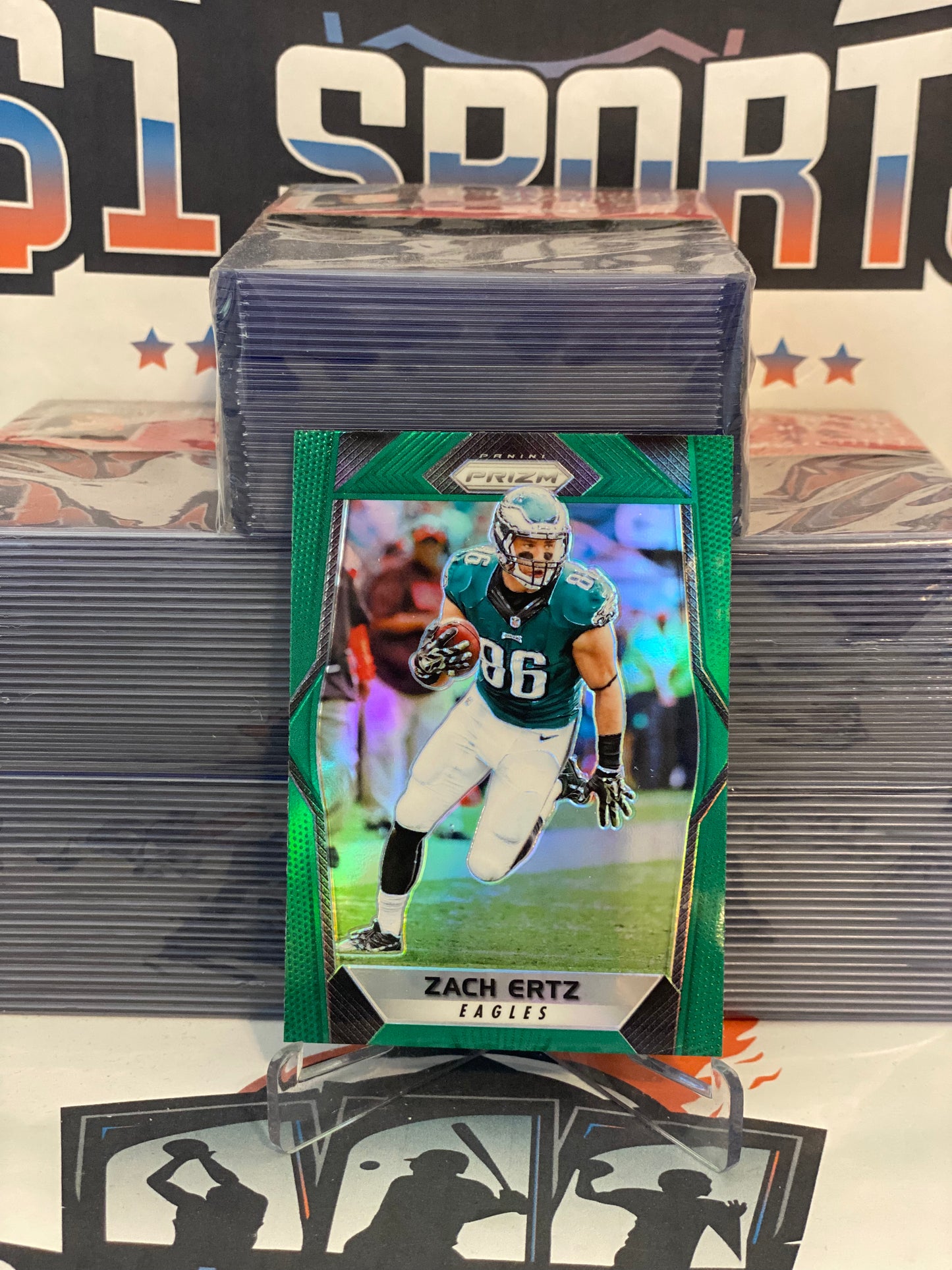 2017 Panini Prizm (Green Prizm) Zach Ertz #27