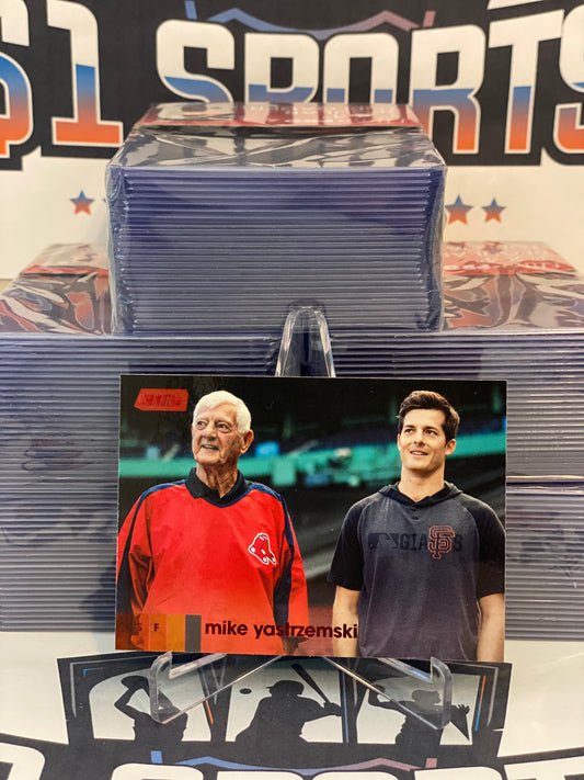 2020 Topps Stadium Club (Red Foil) Mike Yastrzemski (w/ Carl Yastrzemski) #197