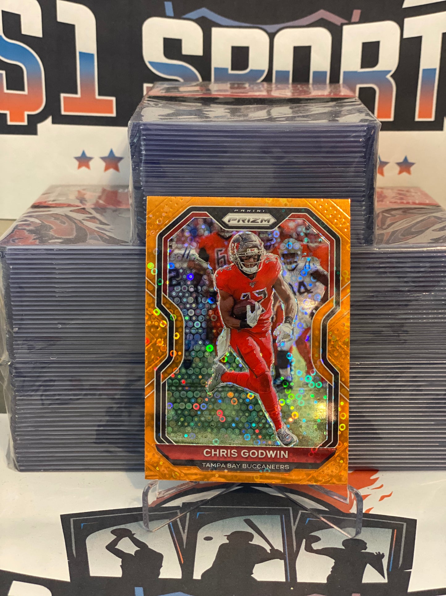 2020 Panini Prizm (Orange Disco Prizm) Chris Godwin #253