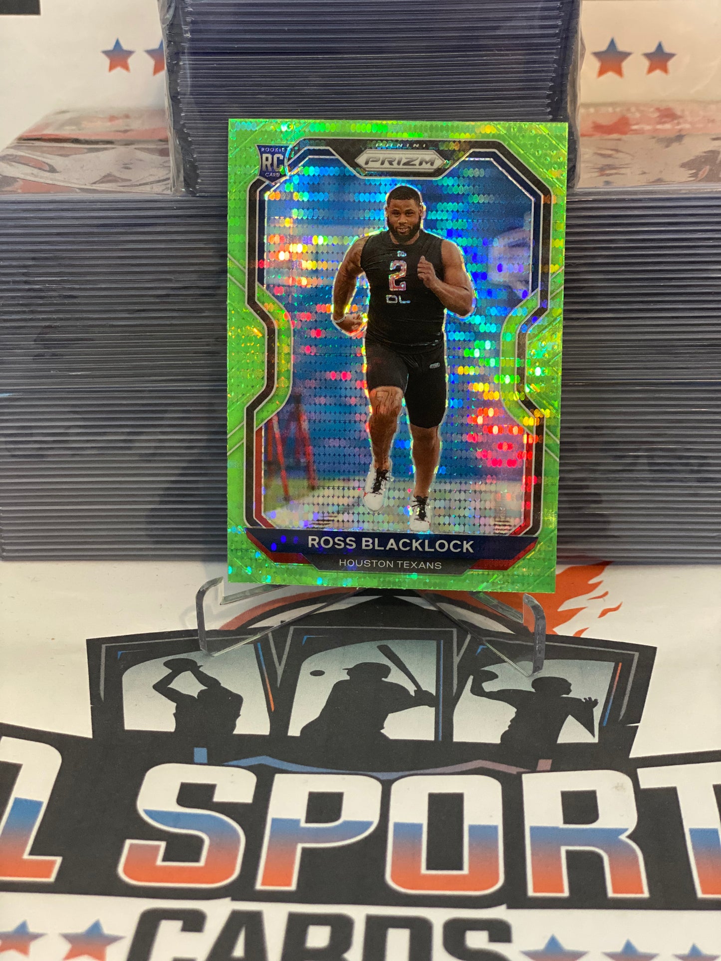 2020 Panini Prizm (Green Pulsar Prizm) Ross Blacklock Rookie #394