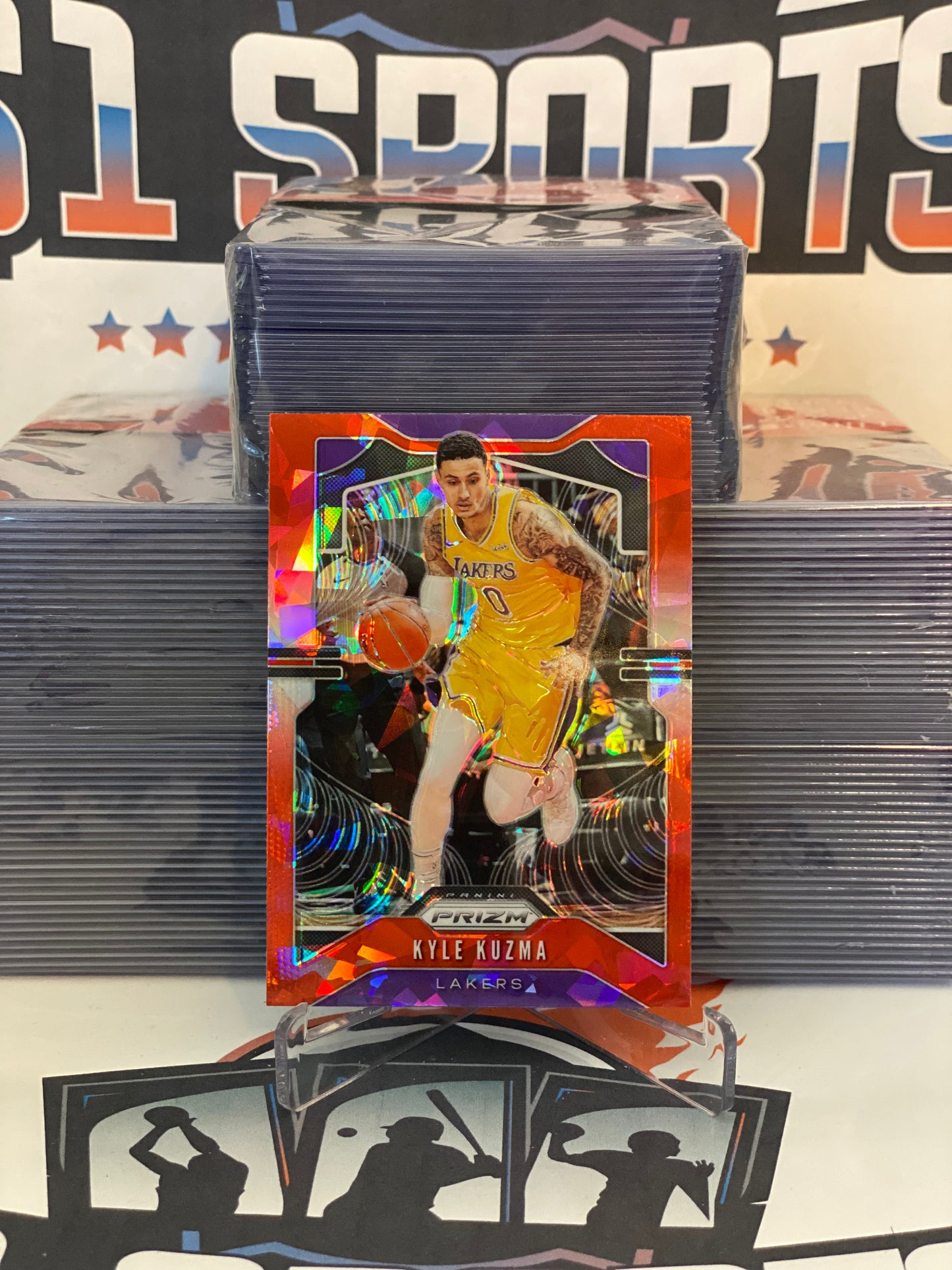 2019 Panini Prizm (Red Ice Prizm) Kyle Kuzma #130