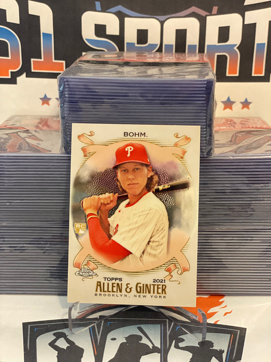2021 Topps Allen & Ginter Chrome Alec Bohm Rookie #100