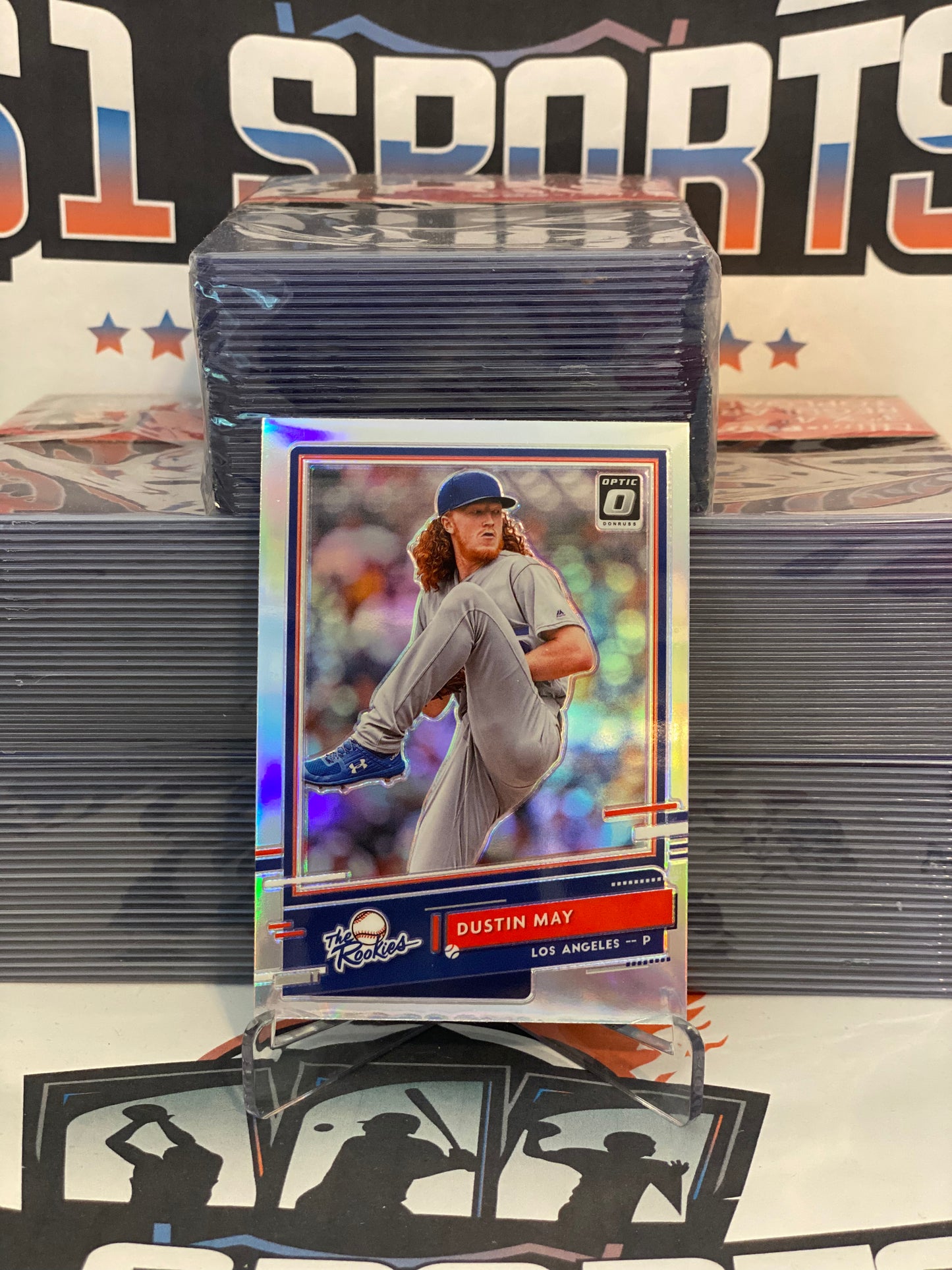 2020 Donruss Optic (The Rookies, Holo Prizm) Dustin May #R-3