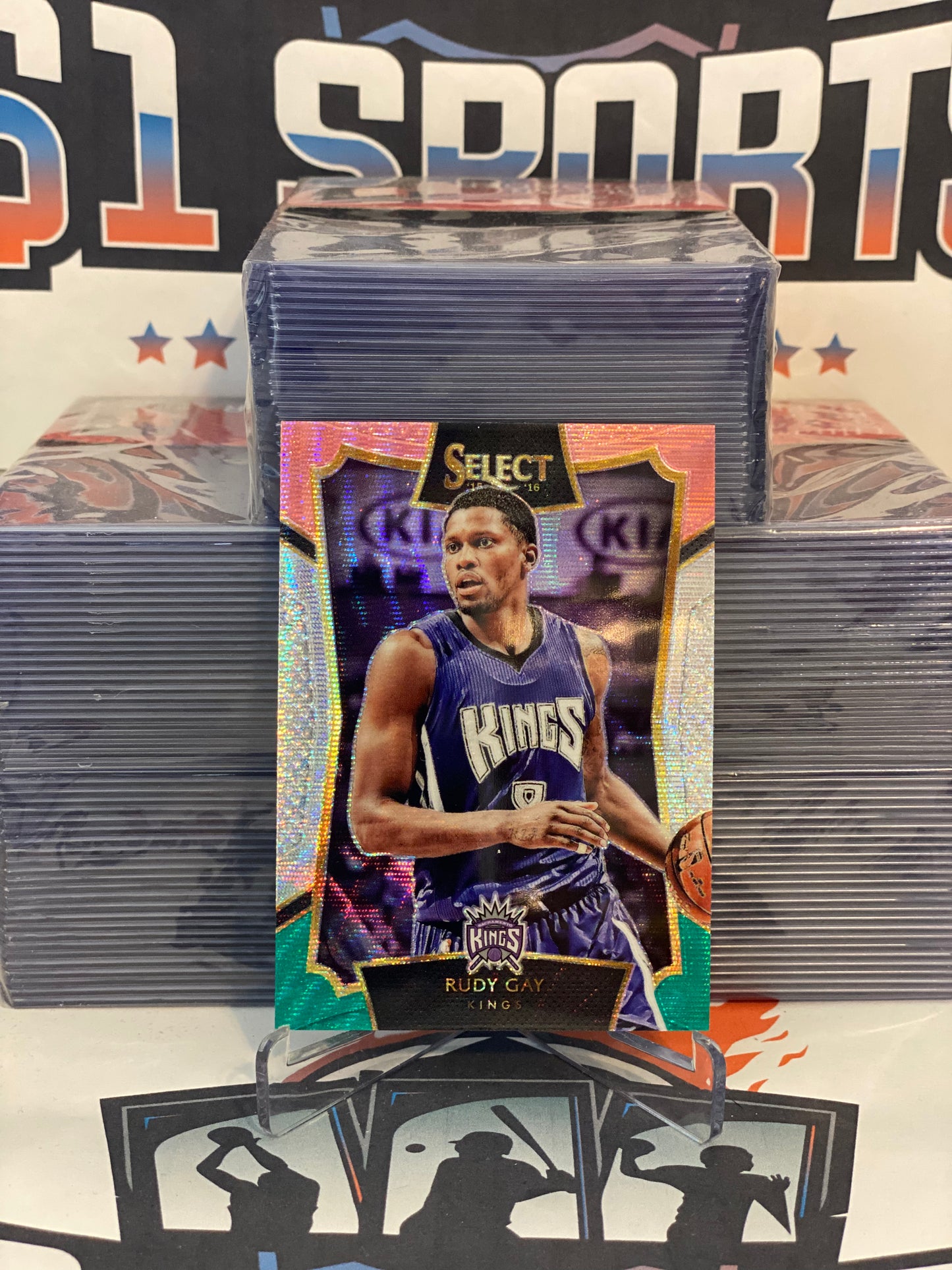 2015 Panini Select (Tri-Color Prizm) Rudy Gay #49