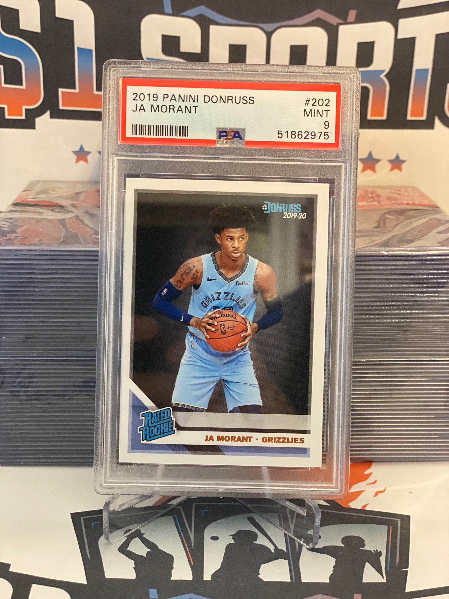 2019 Donruss (Rated Rookie) Ja Morant #202 - PSA 9
