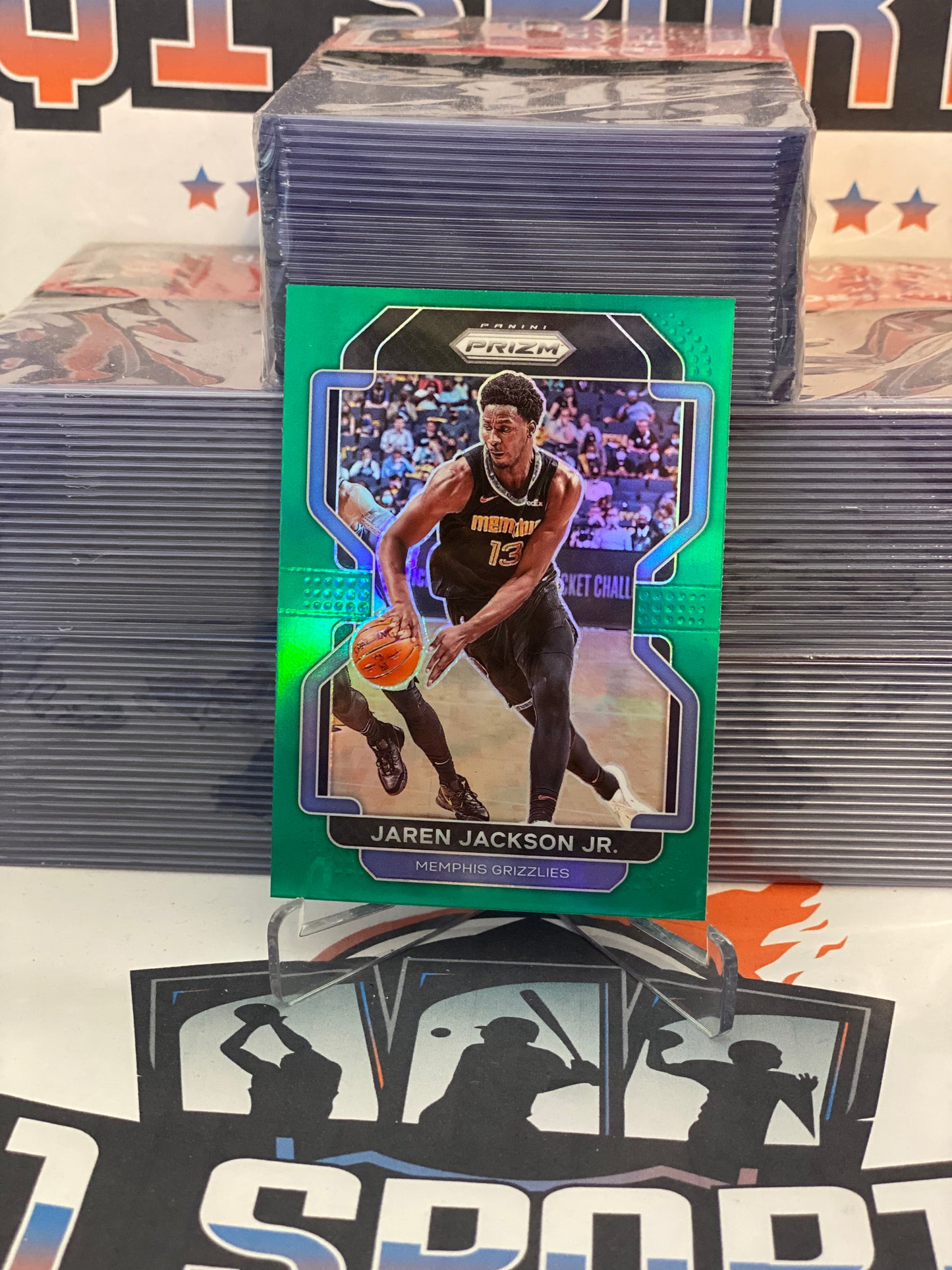 2021 Panini Prizm (Green Prizm) Jaren Jackson Jr. #35