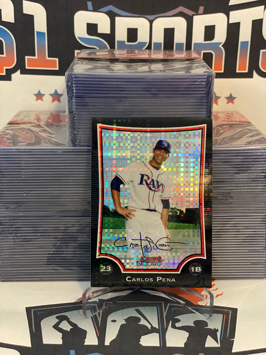 2009 Bowman Chrome (X-Fractor 055/250) Carlos Pena #60