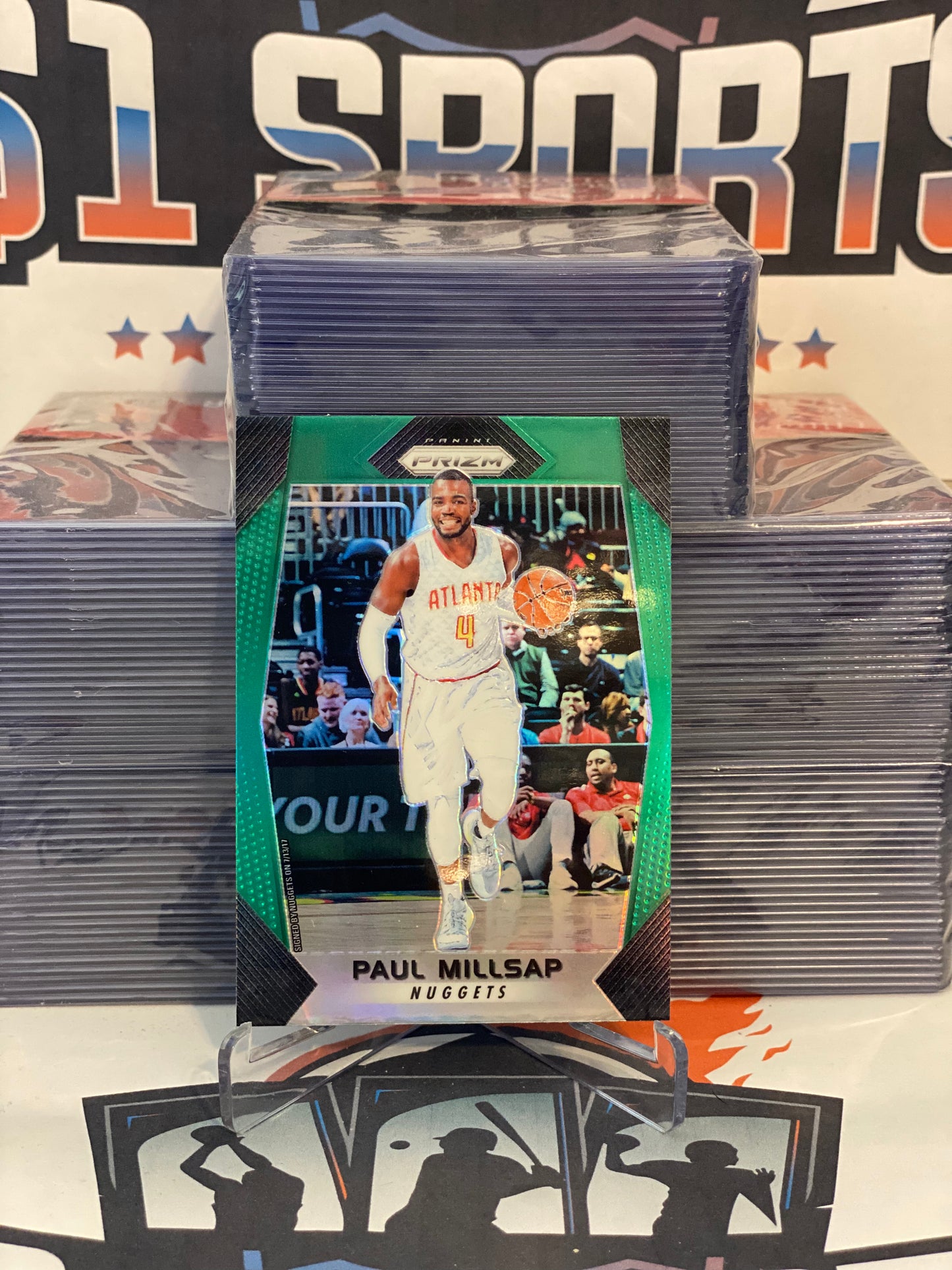 2017 Panini Prizm (Green Prizm) Paul Millsap #163