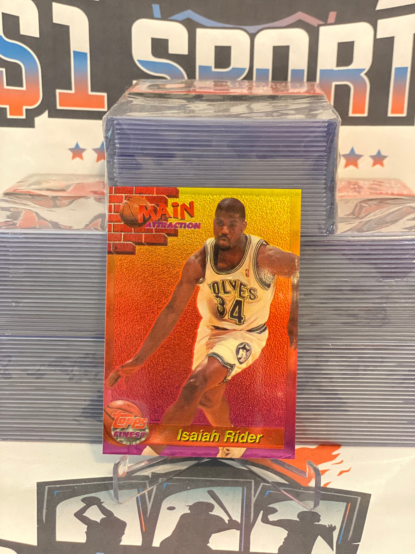 1994 Topps Finest (Main Attractions) Isaiah Rider #16