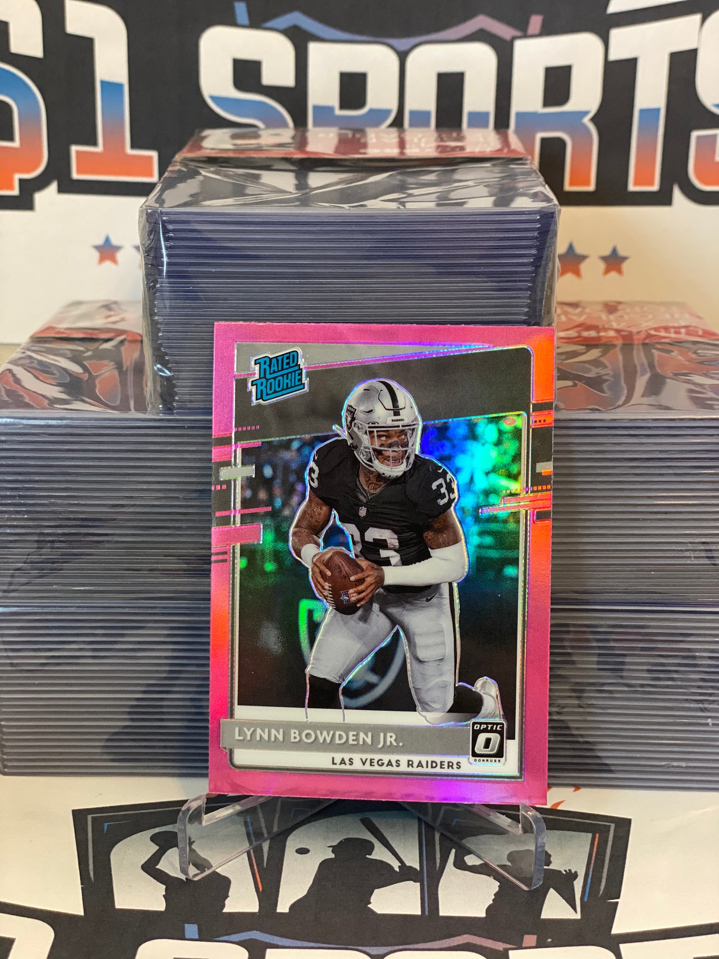 2020 Donruss Optic (Pink Prizm, Rated Rookie) Lynn Bowden Jr. #182