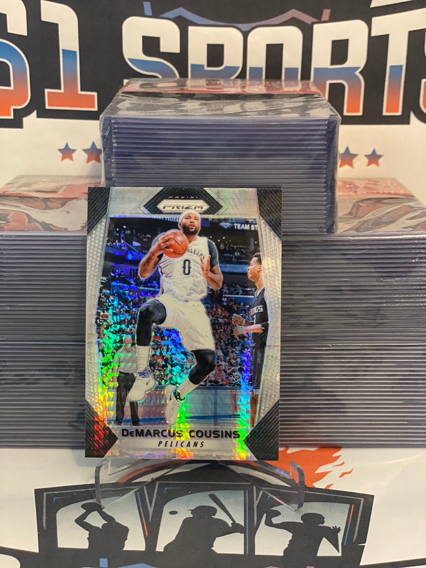 2017 Panini Prizm (Hyper Prizm) DeMarcus Cousins #123