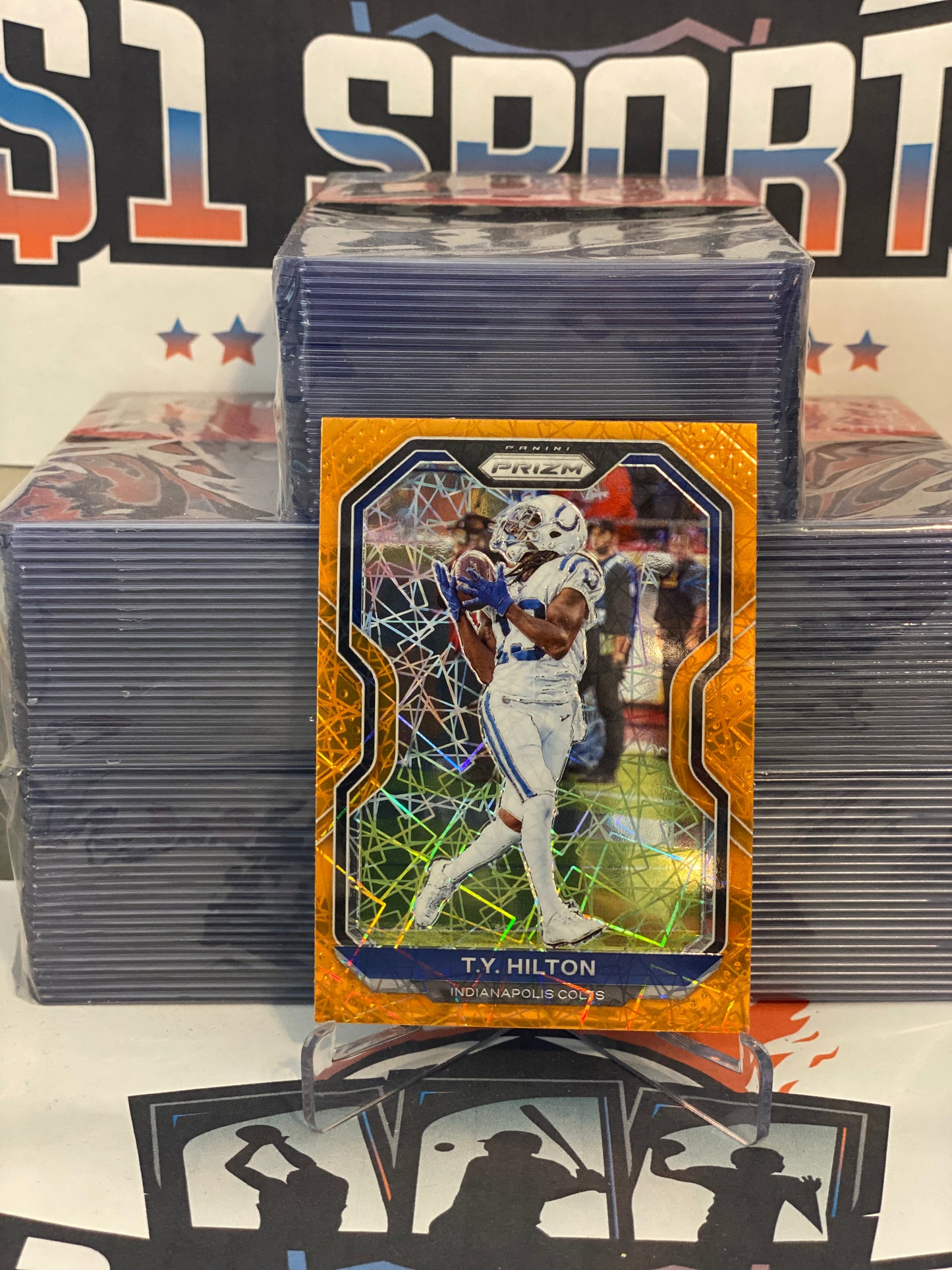 2020 Panini Prizm (Orange Lazer Prizm) T.Y. Hilton #83