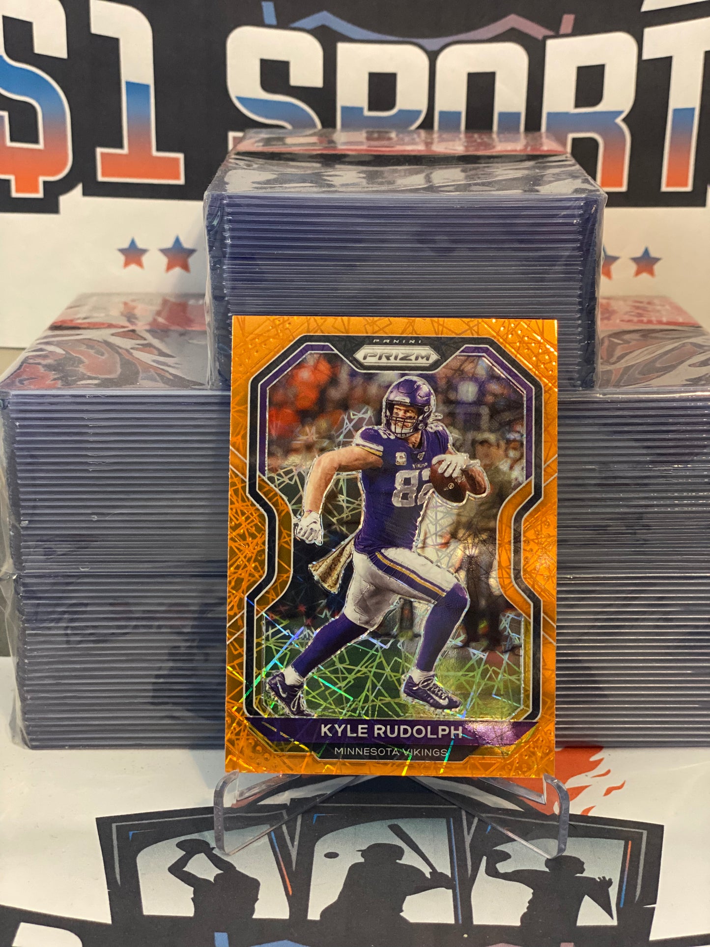 2020 Panini Prizm (Orange Lazer Prizm) Kyle Rudolph #217