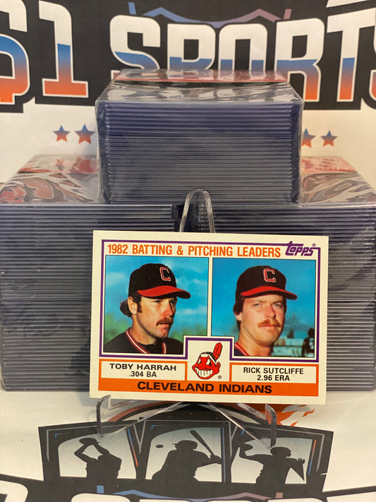 1983 Topps (Cleveland Indians Team Leaders) Toby Harrah & Rick Sutcliffe #141