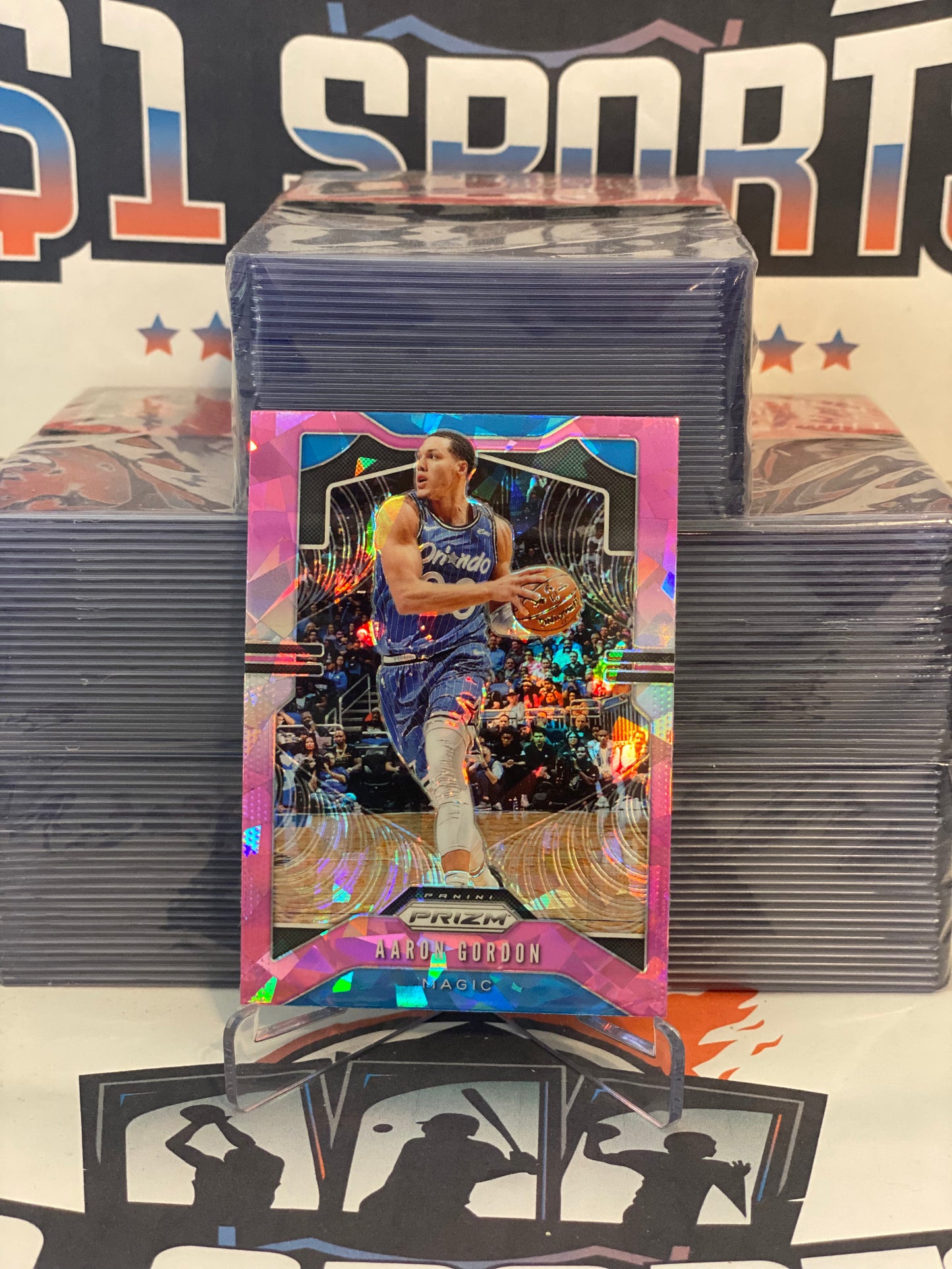 2019 Panini Prizm (Pink Ice Prizm) Aaron Gordon #190