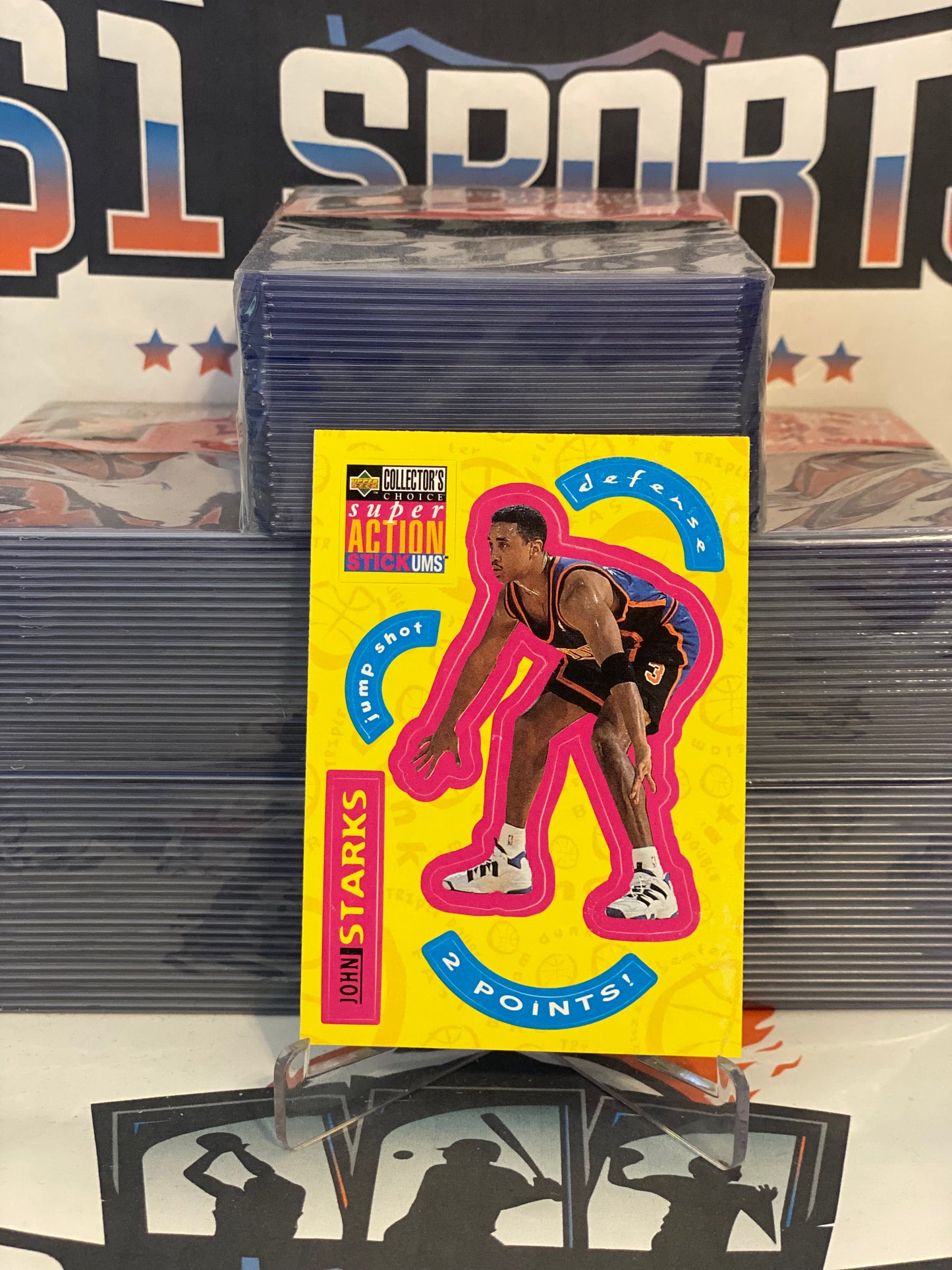 1996 Upper Deck Collector's Choice (Stick Ums) John Starks #S18