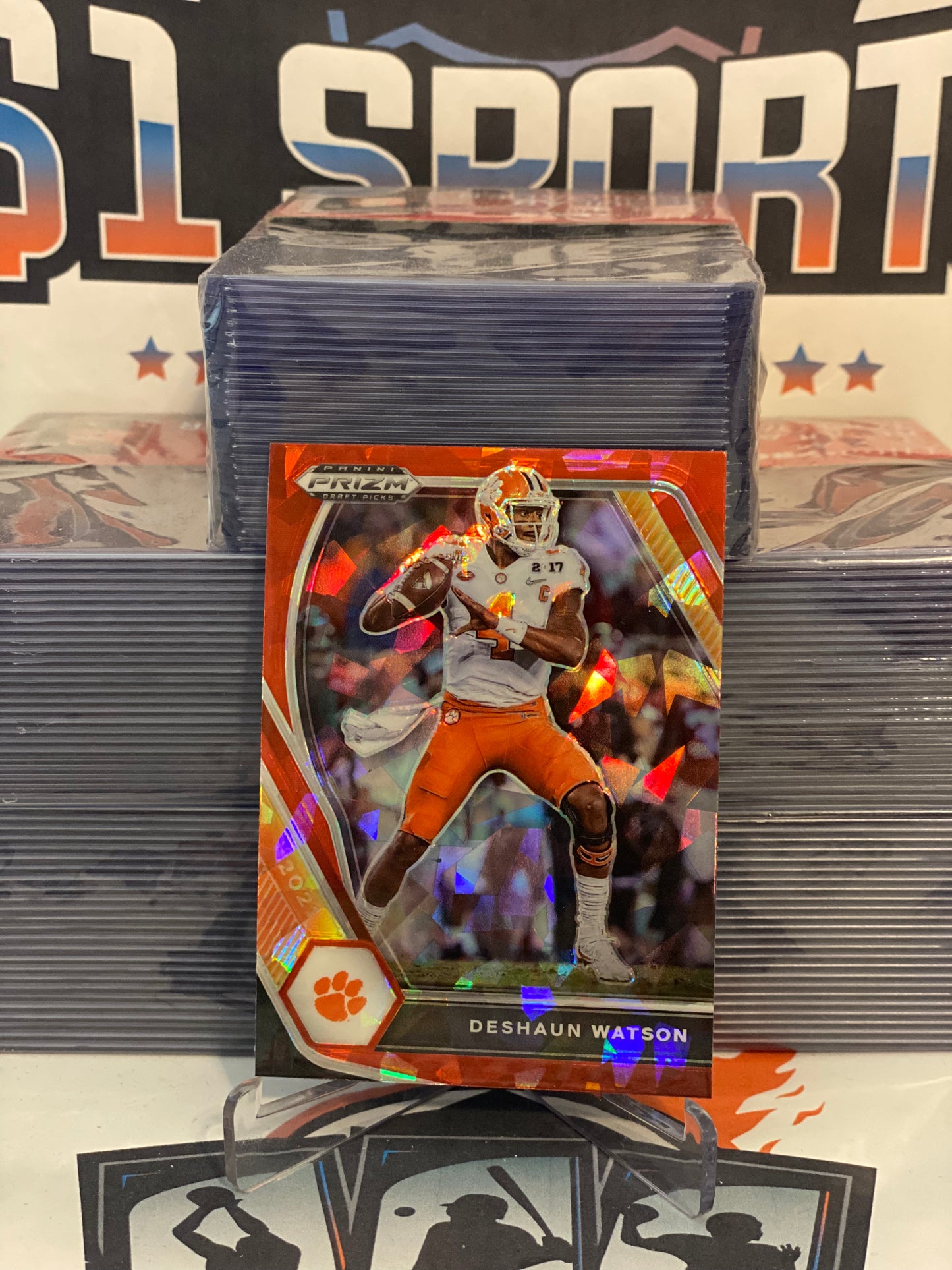 2021 Panini Prizm Draft Picks (Red Ice Prizm) Deshaun Watson #2