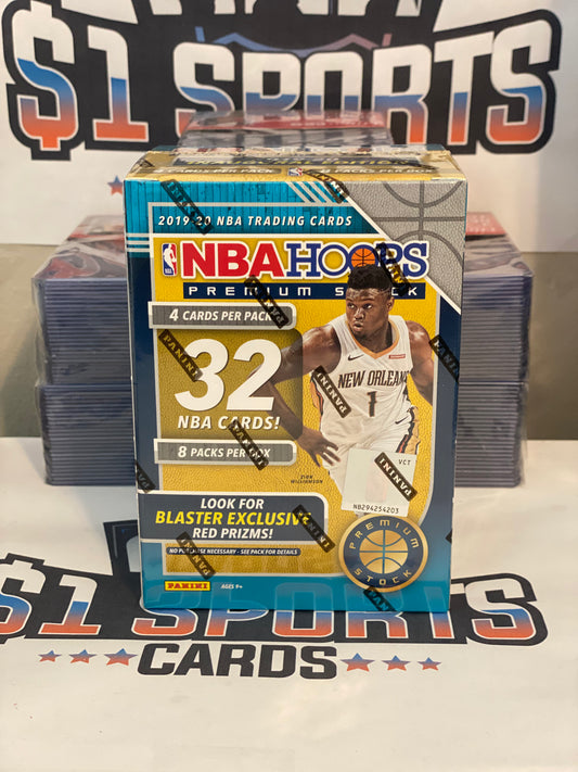 2019-20 NBA Hoops Premium Stock Basketball (Blue) Blaster Box