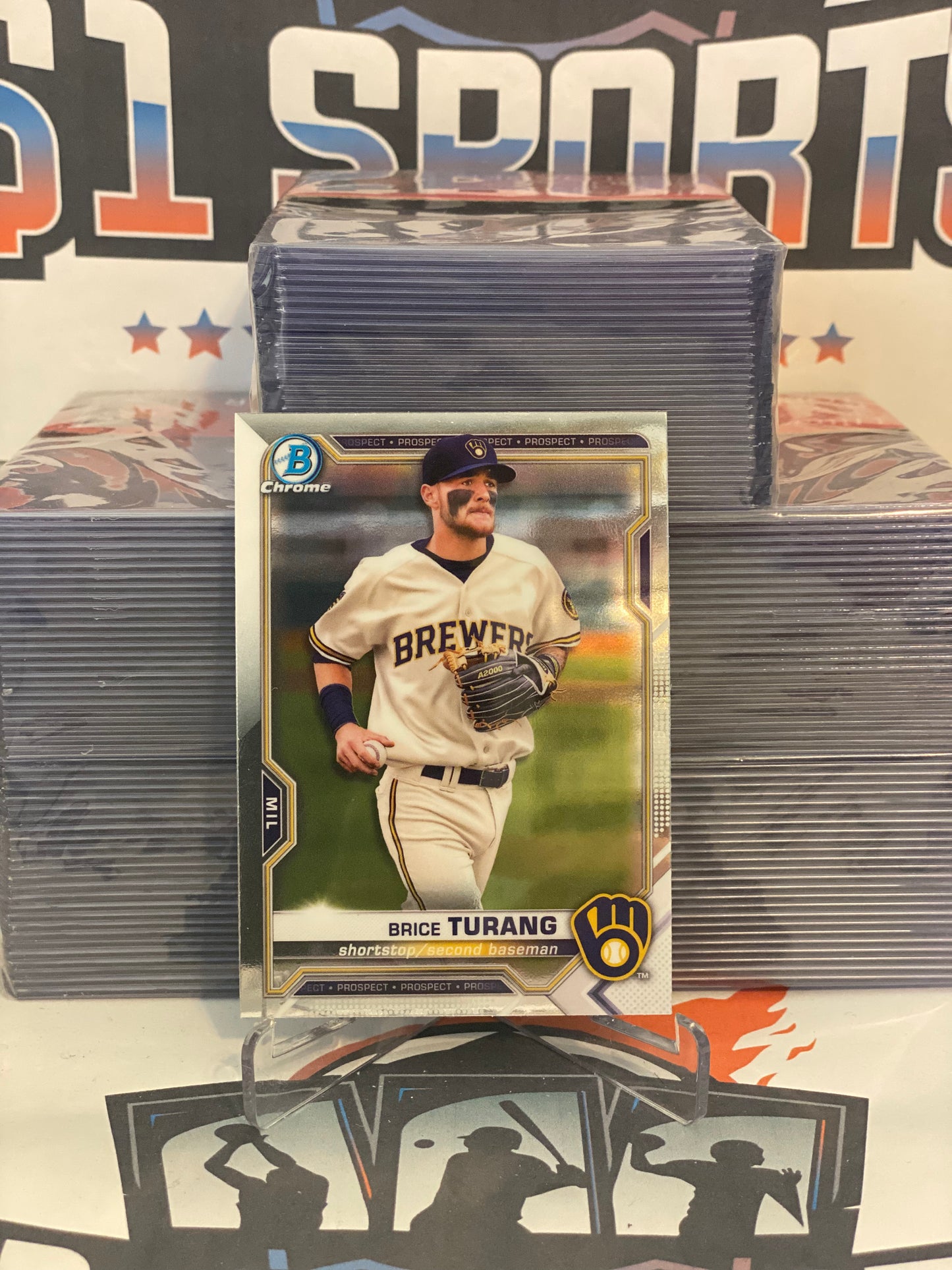 2021 Bowman Chrome Prospects Brice Turang #BCP-10