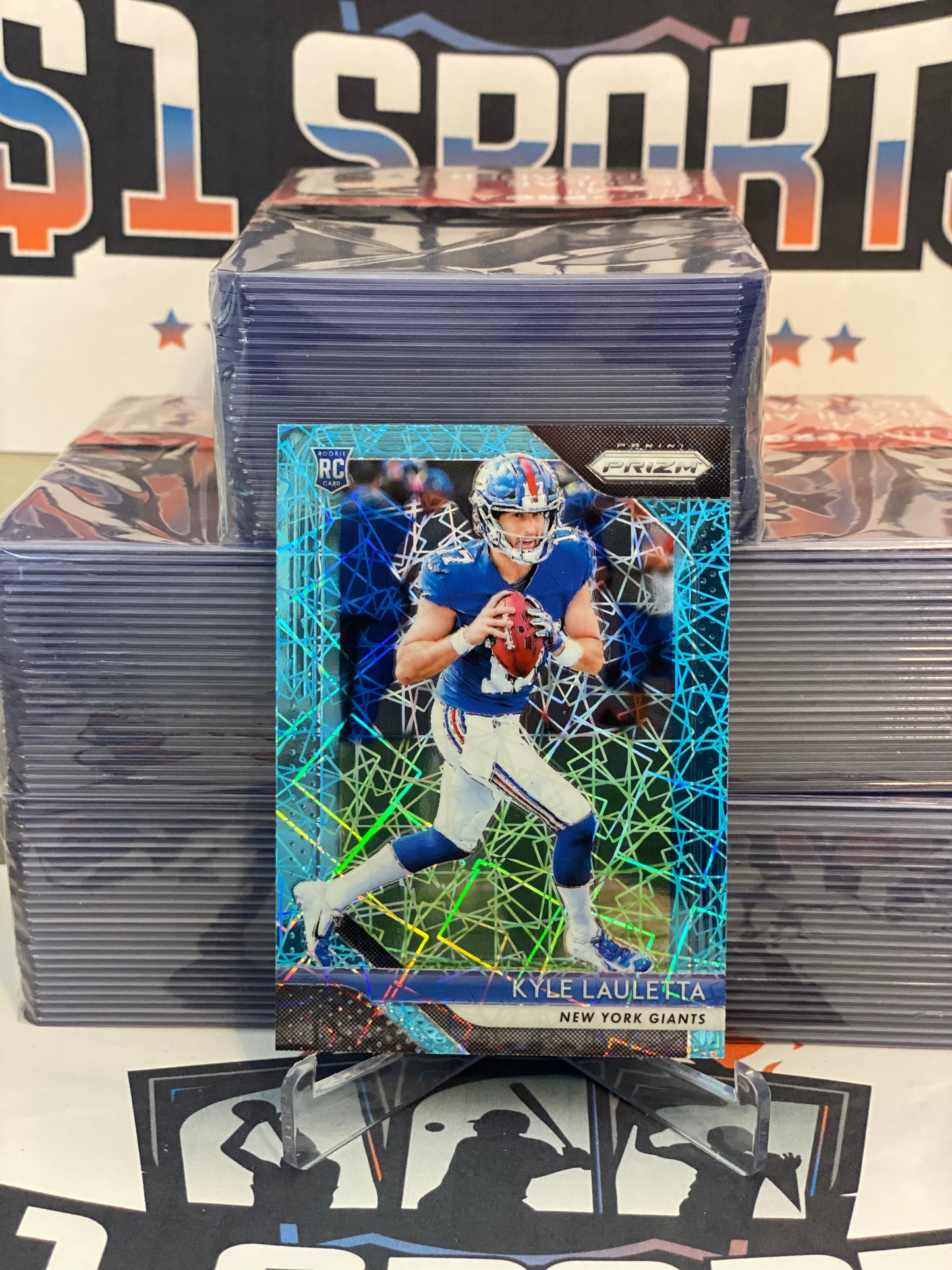 2018 Panini Prizm (Blue Lazer Prizm) Kyle Lauletta Rookie #230