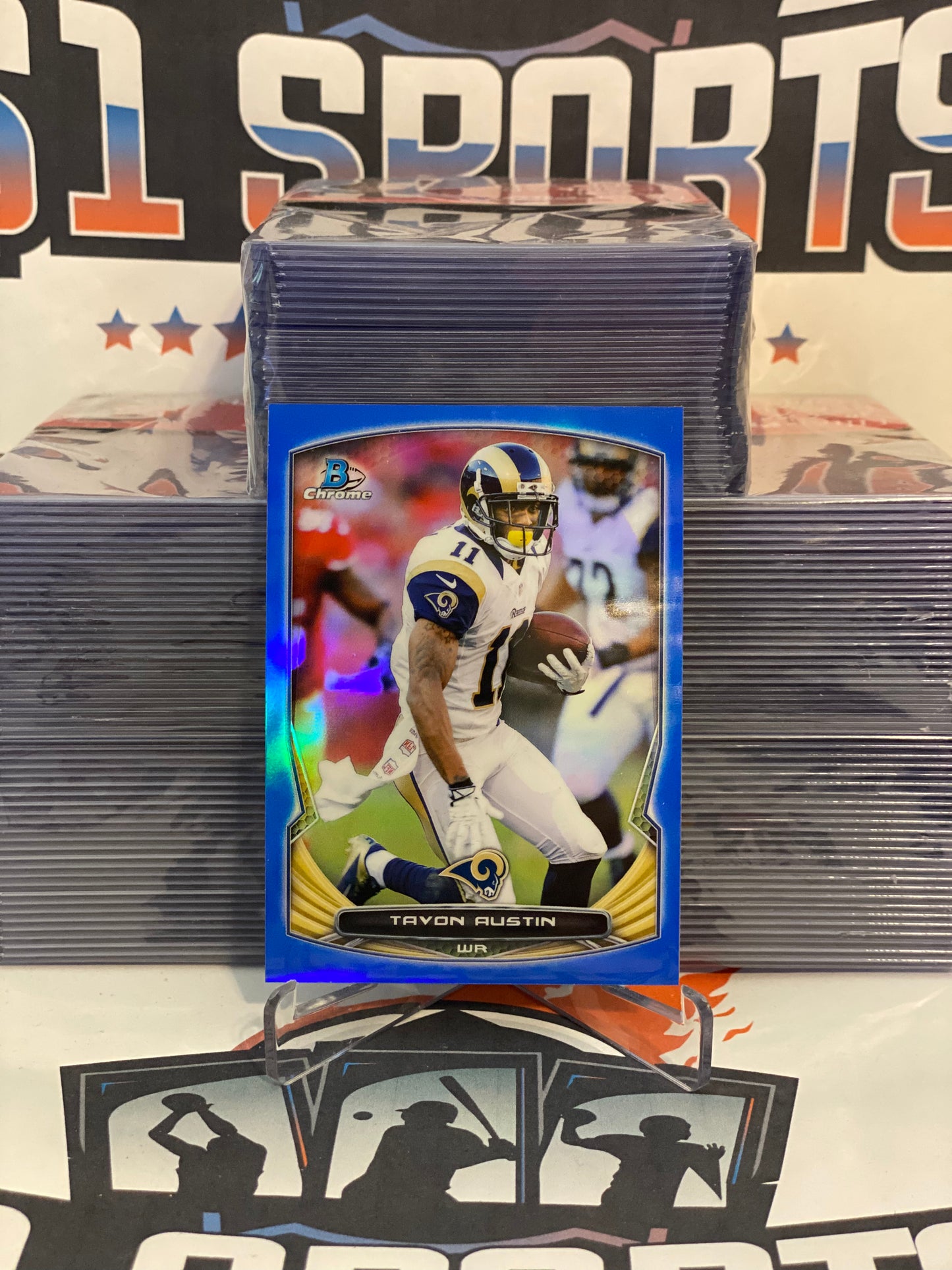 2014 Bowman Chrome (Blue Refractor, 113/199) Tavon Austin #73