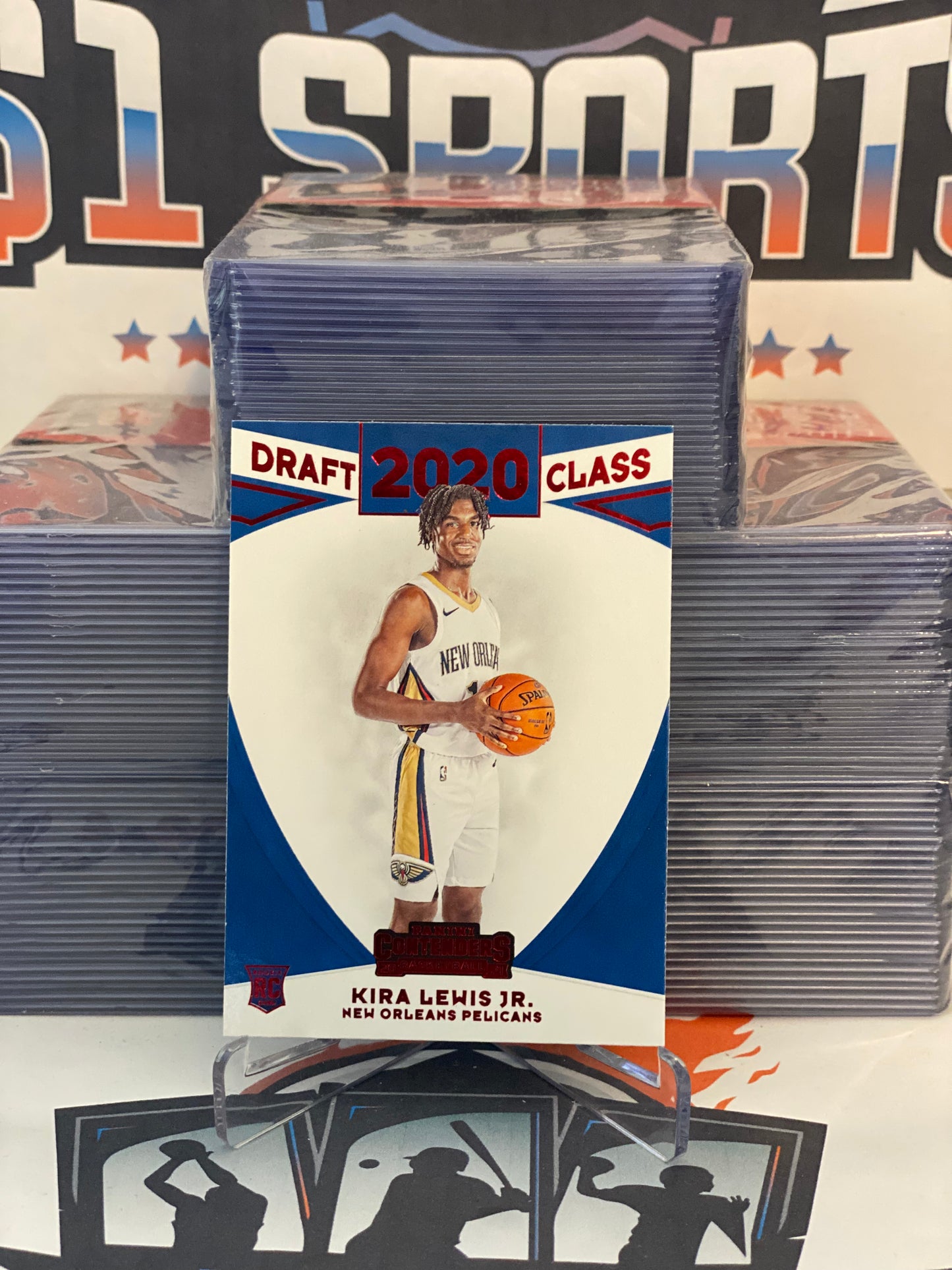 2020 Panini Contenders (Red, Draft Class) Kira Lewis Jr. Rookie #3