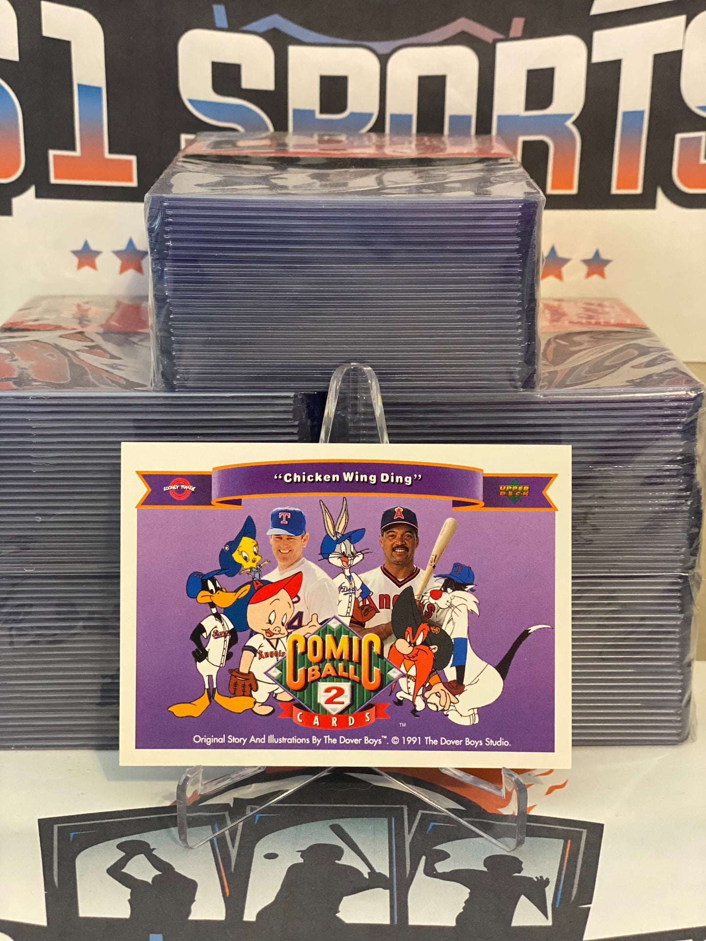 1991 Upper Deck Looney Tunes Comic Ball Nolan Ryan & Reggie Jackson #118