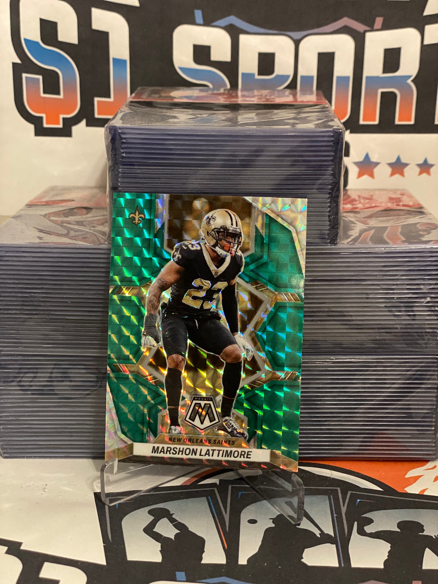 2022 Panini Mosaic (Green Mosaic) Marshon Lattimore #143