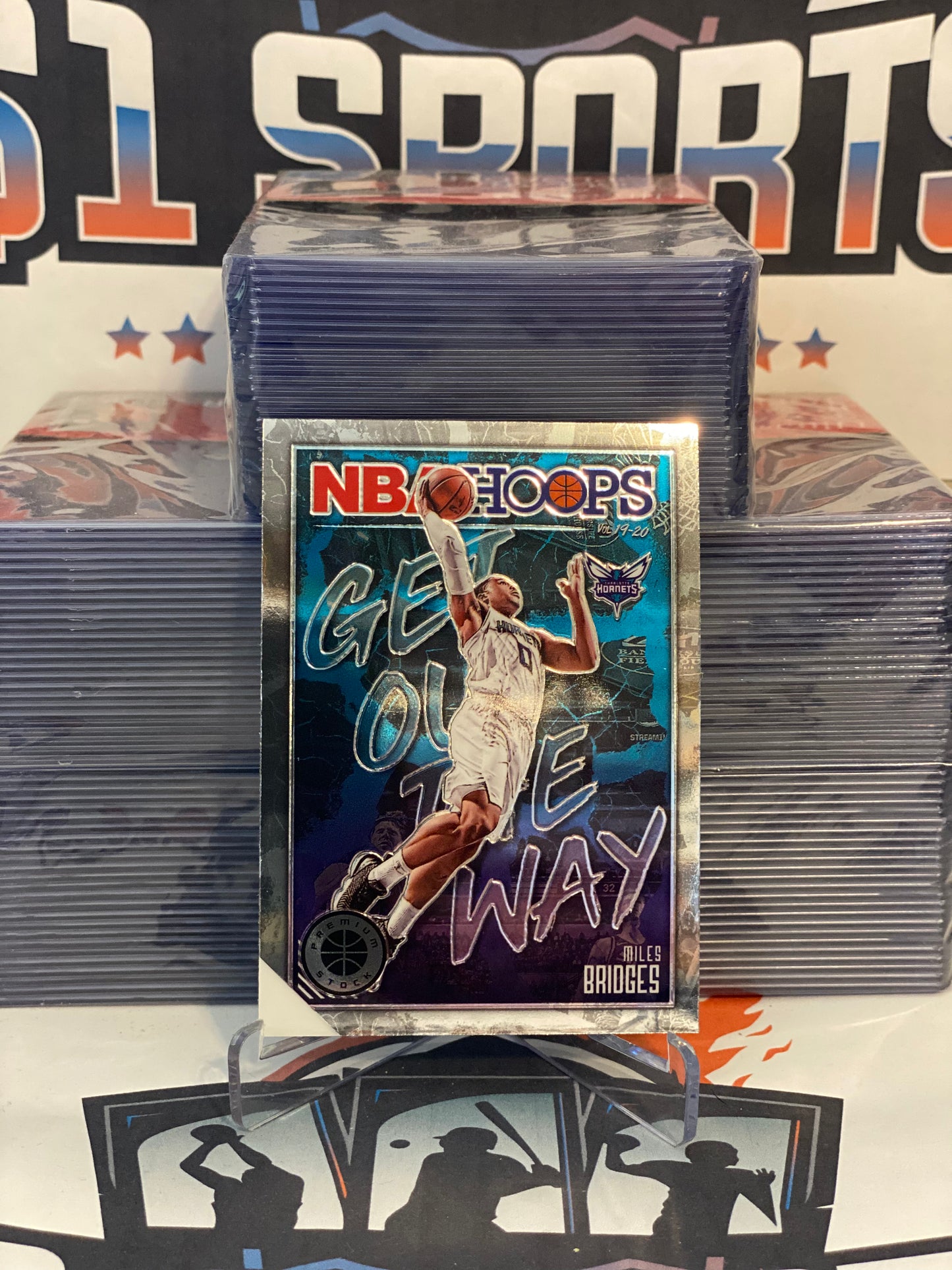 2019 Hoops Premium Stock (Get Out The Way) Miles Bridges #5