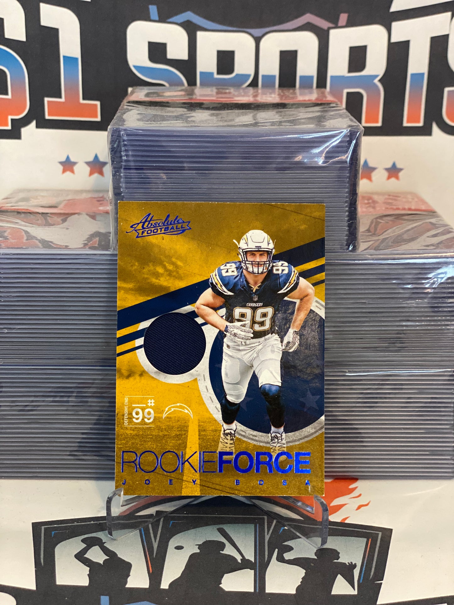 2016 Panini Absolute (Blue Rookie Force Jersey Relic) Joey Bosa #19