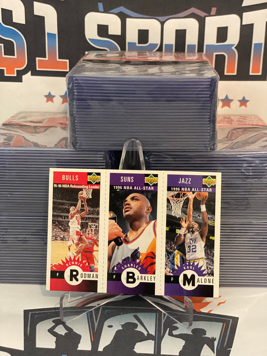 1996 Upper Deck Collector's Choice (Mini Cards) Charles Barkley, Karl Malone, Dennis Rodman #M83