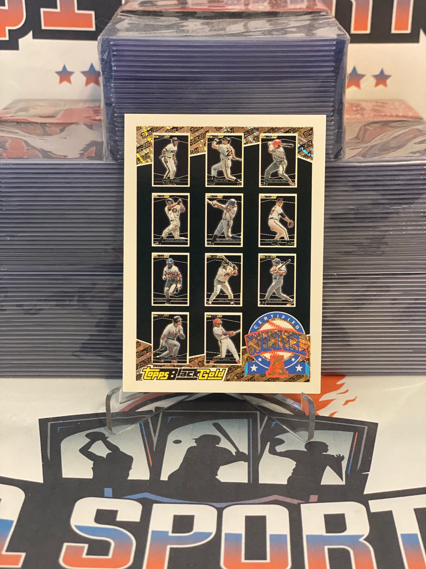 1993 Topps (Black Gold Winner A) Barry Bonds, Will Clark, Darren Daulton, Andre Dawson, Delino DeShields, Tom Glavine, Marquis Grissom, Tony Gwynn, Eric Karros, Ray Lankford, Barry Larkin