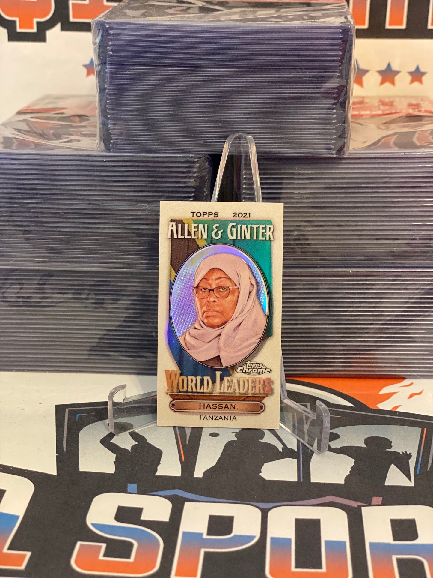 2021 Topps Allen & Ginter Chrome (Mini, World Leaders) Samia Suluhu Hassan #MWL-18