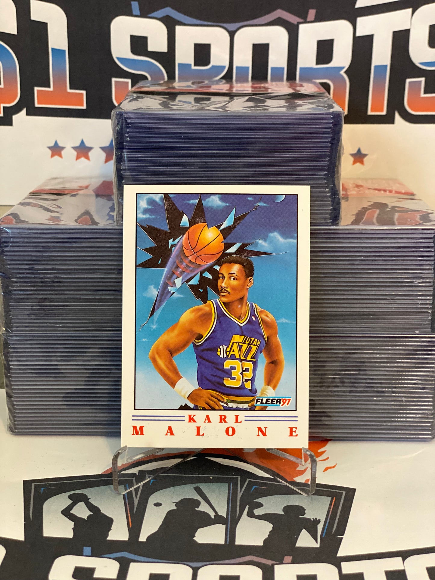 1991 Fleer (Pro-Vision) Karl Malone #5