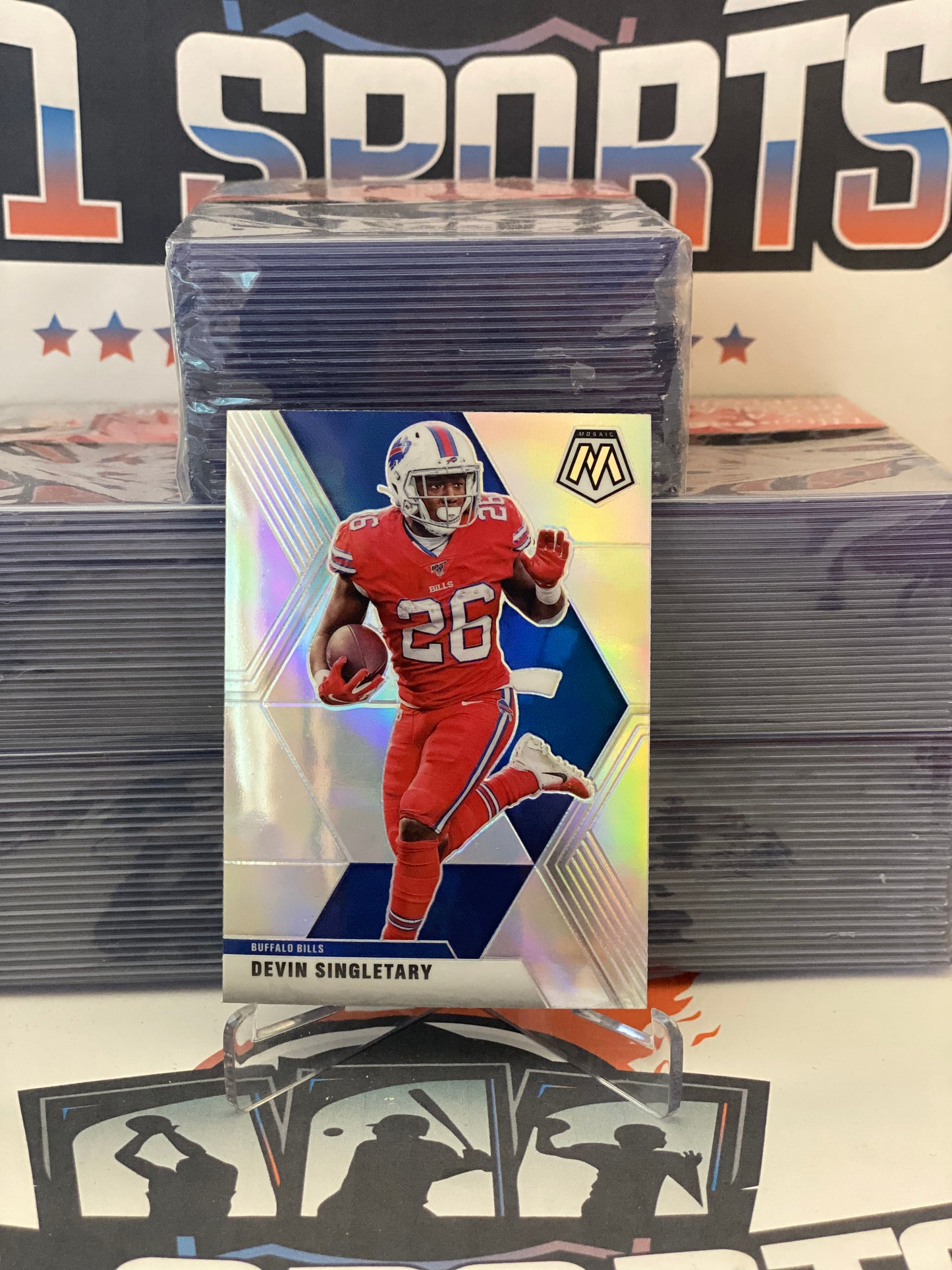2020 Panini Mosaic (Silver Prizm) Devin Singletary #27
