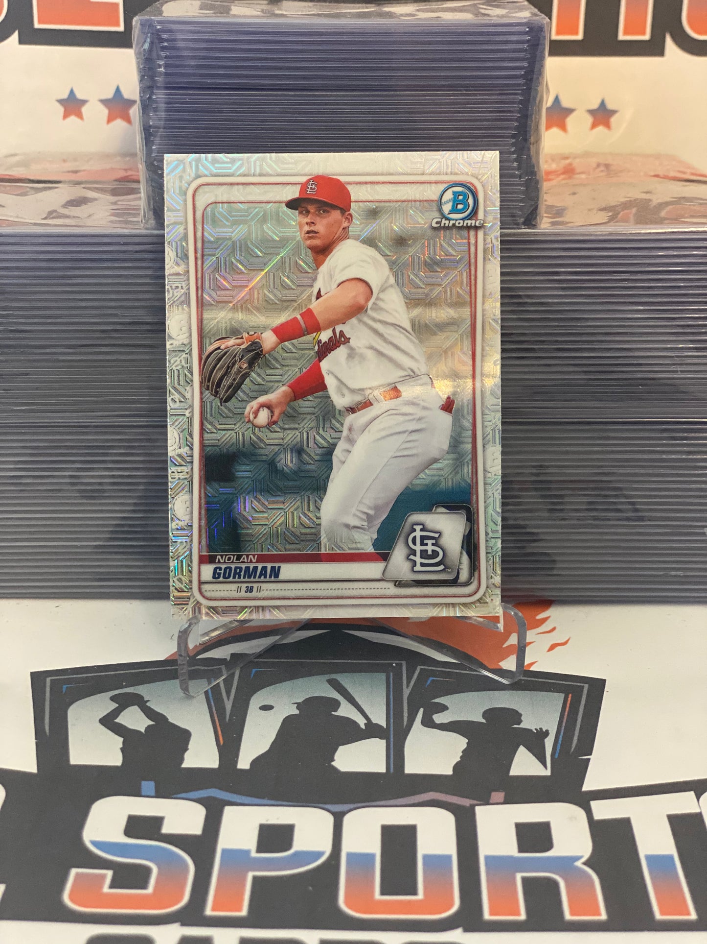 2020 Bowman Chrome Prospects (Mega Refractor) Nolan Gorman #BCP-162