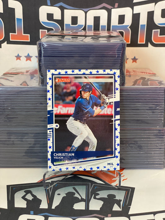 2020 Donruss (Blue Stars Variation) Christian Yelich #110