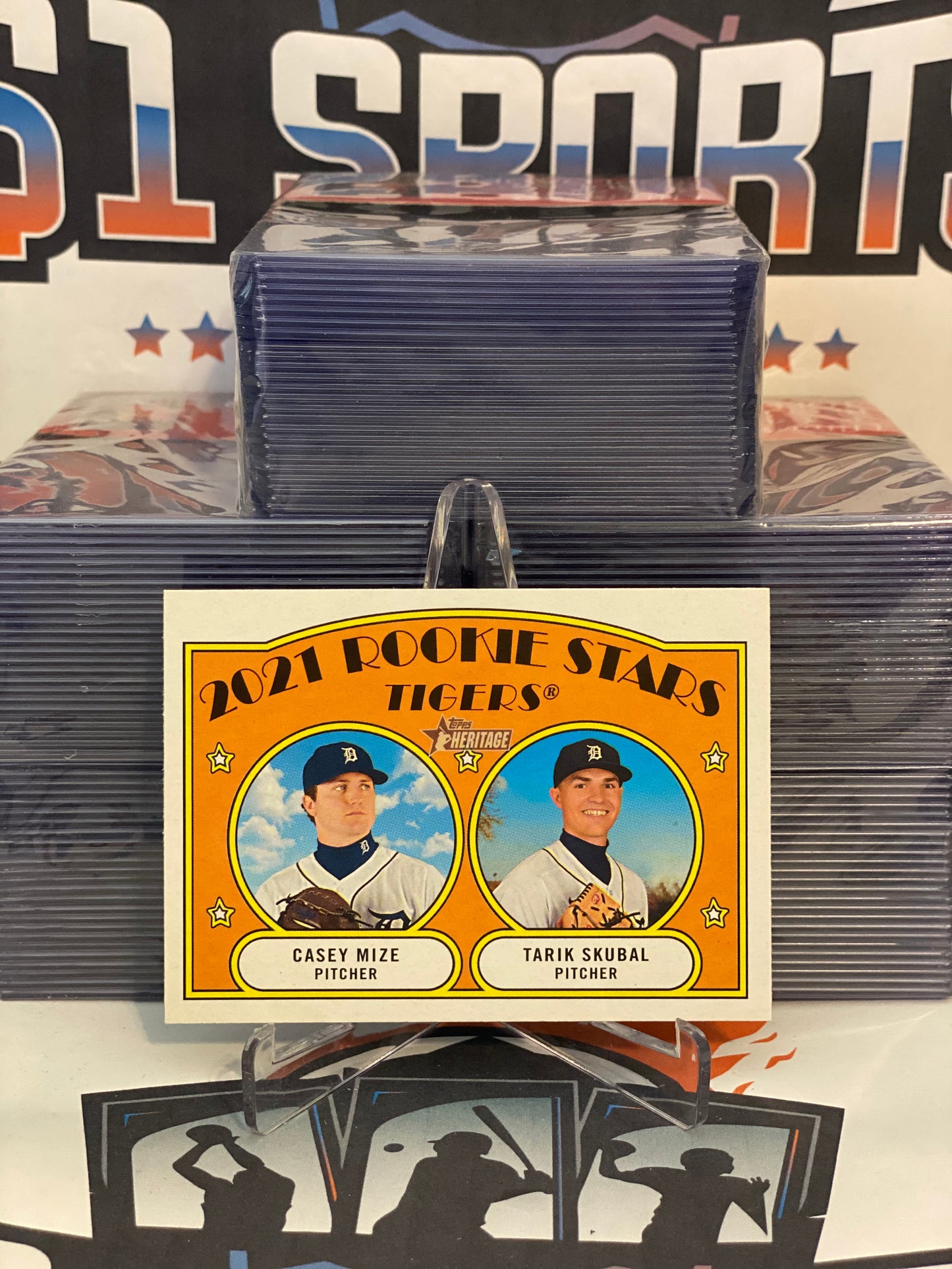 2021 Topps Heritage (Rookie Stars) Casey Mize & Taruk Skubal #253