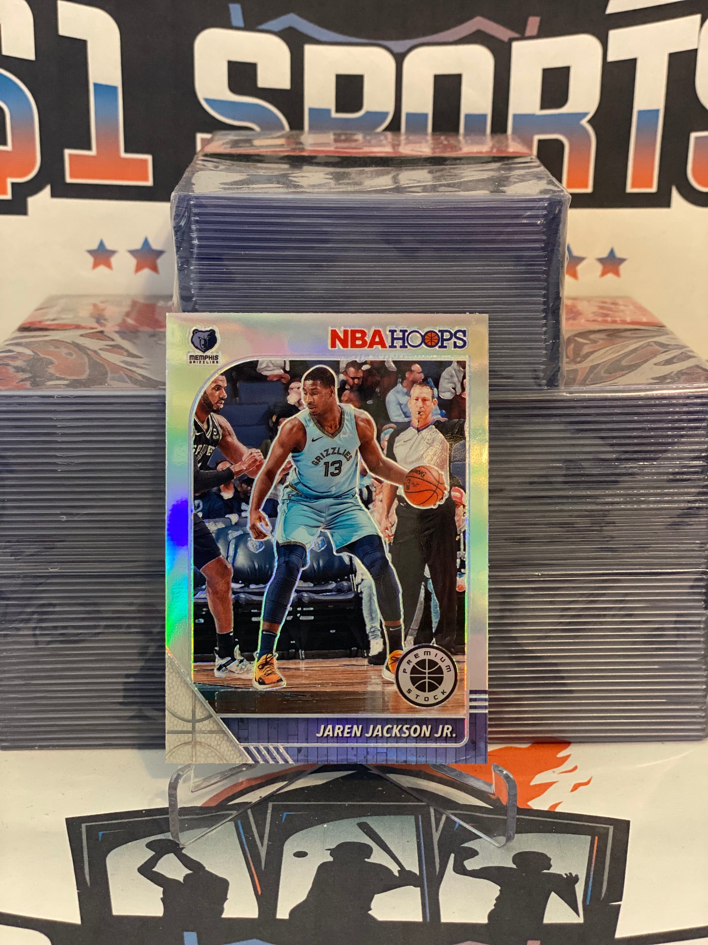 2019 Hoops Premium Stock (Silver Prizm) Jaren Jackson Jr. #90