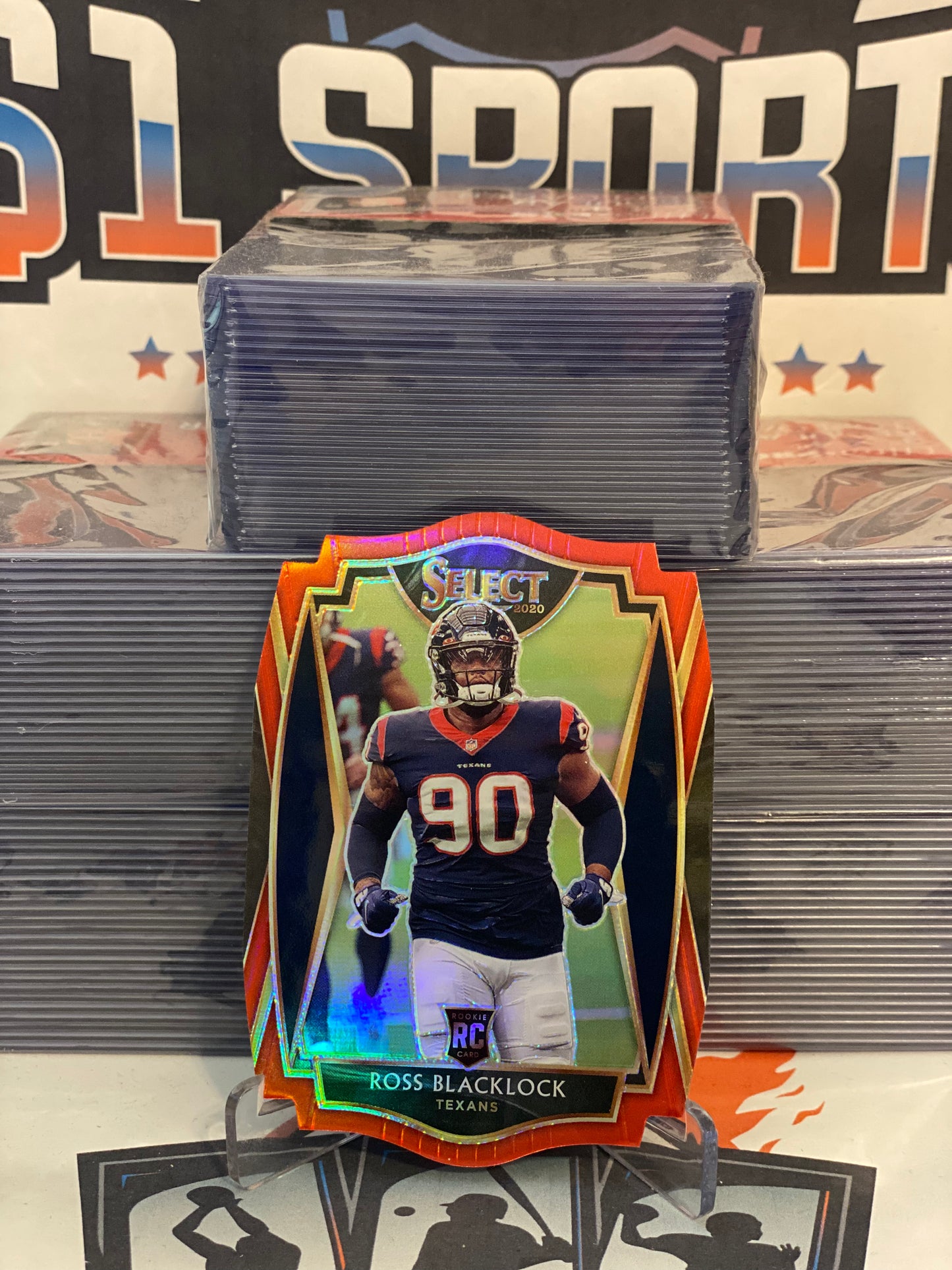 2020 Panini Select (Red Die Cut Prizm, Premier Level) Ross Blacklock Rookie #194