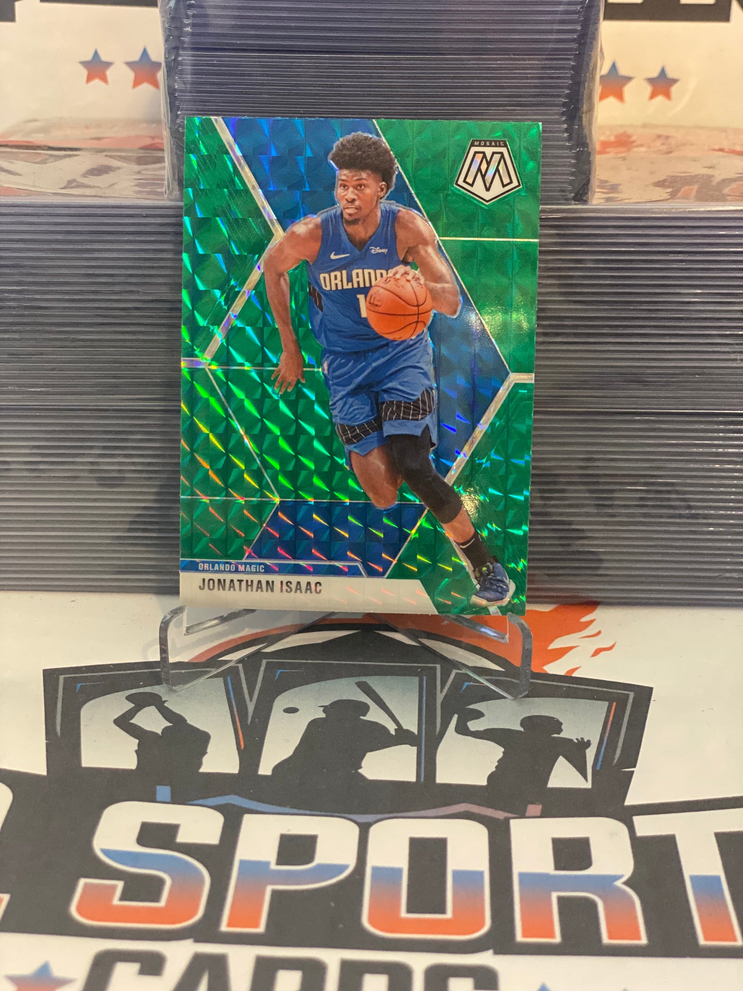 2019 Panini Mosaic (Green Mosaic Prizm) Jonathan Isaac #200