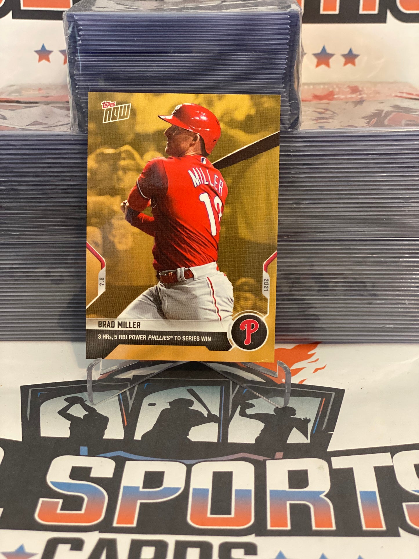 2021 Topps Now (3 HRs, 5 RBI Performance) Brad Miller #008-18